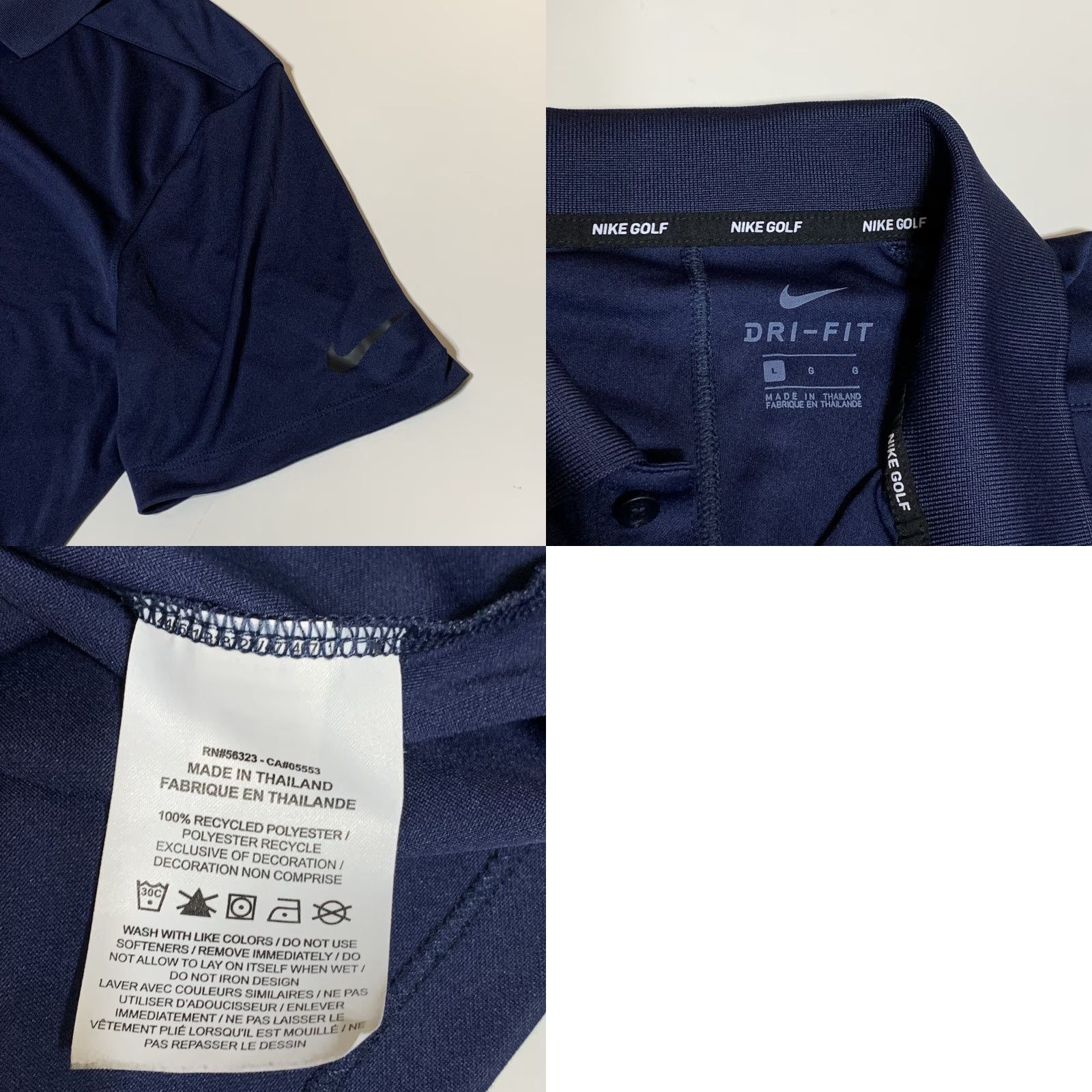 Nike Nike Golf Polo Shirt L Blue Dri-Fit Button-Up Short Sleeve Mens Regular Logo 100 % Recycled Polyester Size US L / EU 52-54 / 3 - 8 Thumbnail