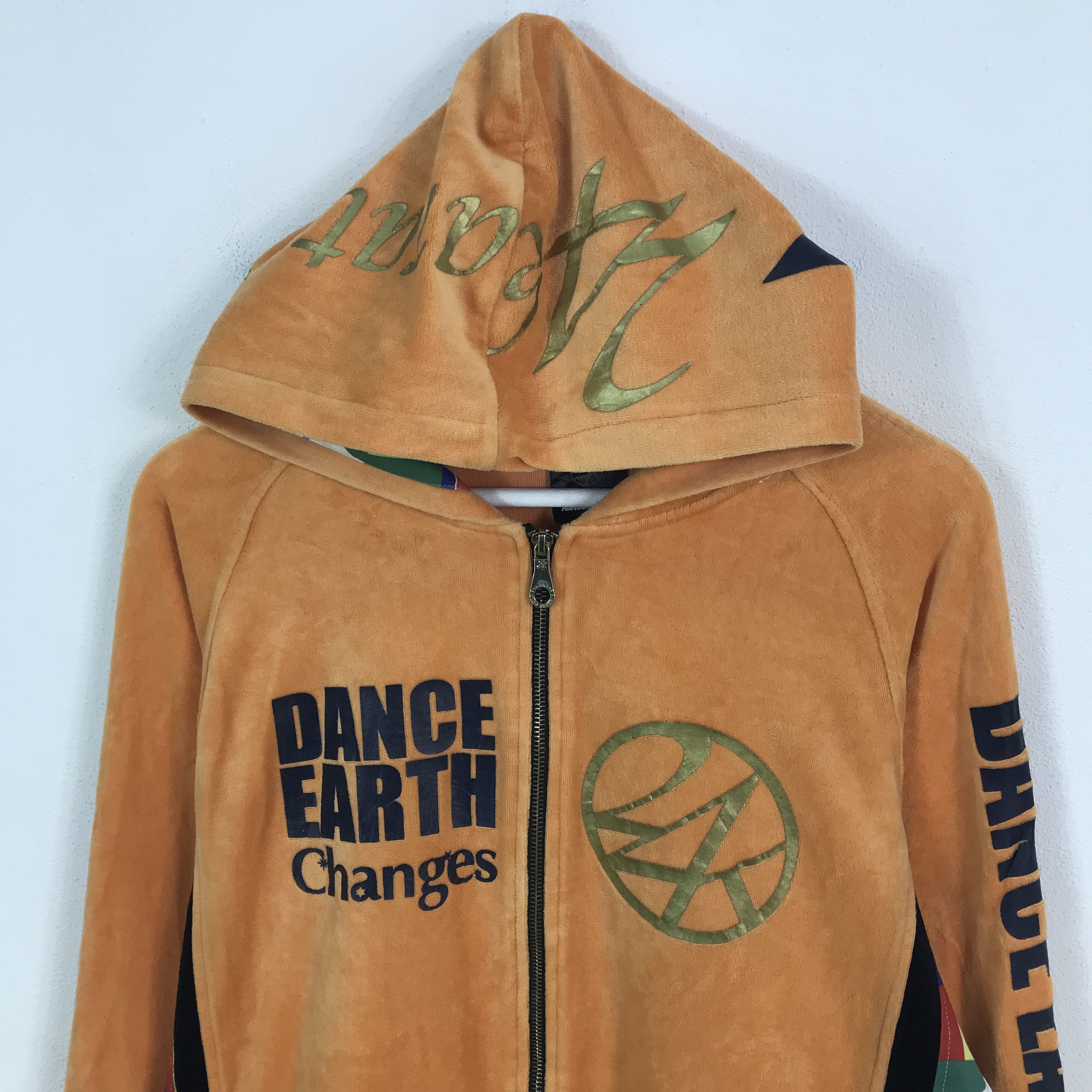 Japanese Brand 24K dance earth changes Zipper Jacket With Hoodie Size US M / EU 48-50 / 2 - 3 Thumbnail