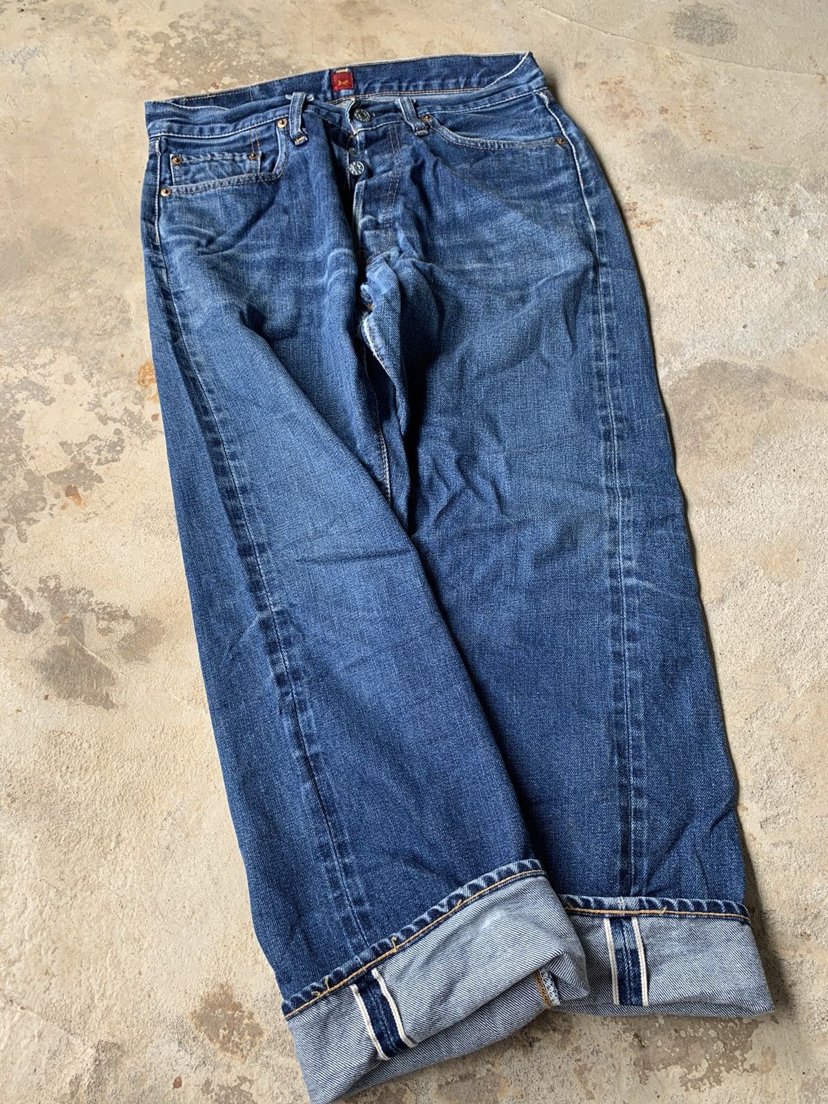 Japanese Brand × RESOLUTE Resolute lot 710 Selvedge Distressed Denim Size US 33 - 17 Thumbnail