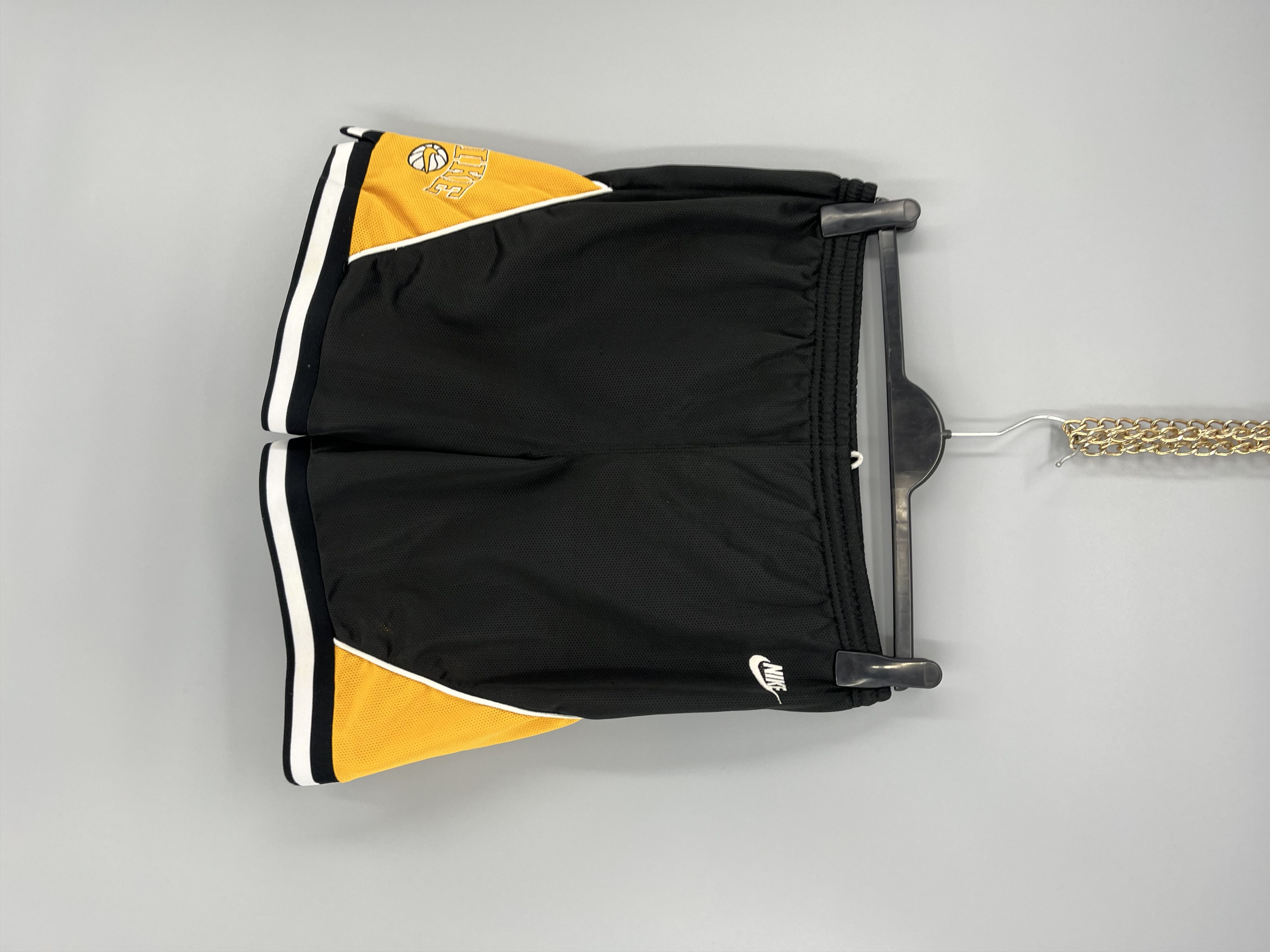 NBA 90s Vintage Nike Black Nylon Mini Swoosh Shorts Travis Style Size US 30 / EU 46 - 3 Thumbnail