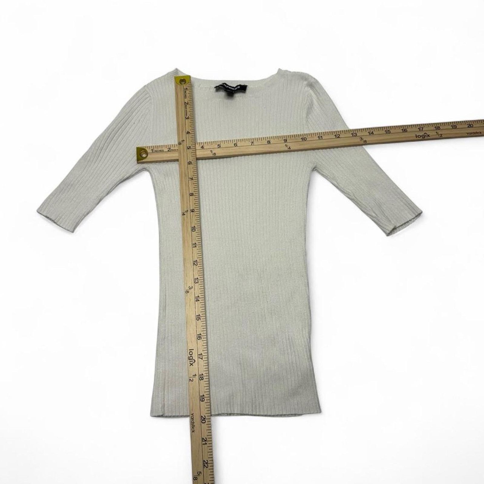 Express Express Y2K Supper Fitted XXS 3/4 Sleeve Top Business Casual Size XXS / US 00 / IT 34 - 3 Thumbnail