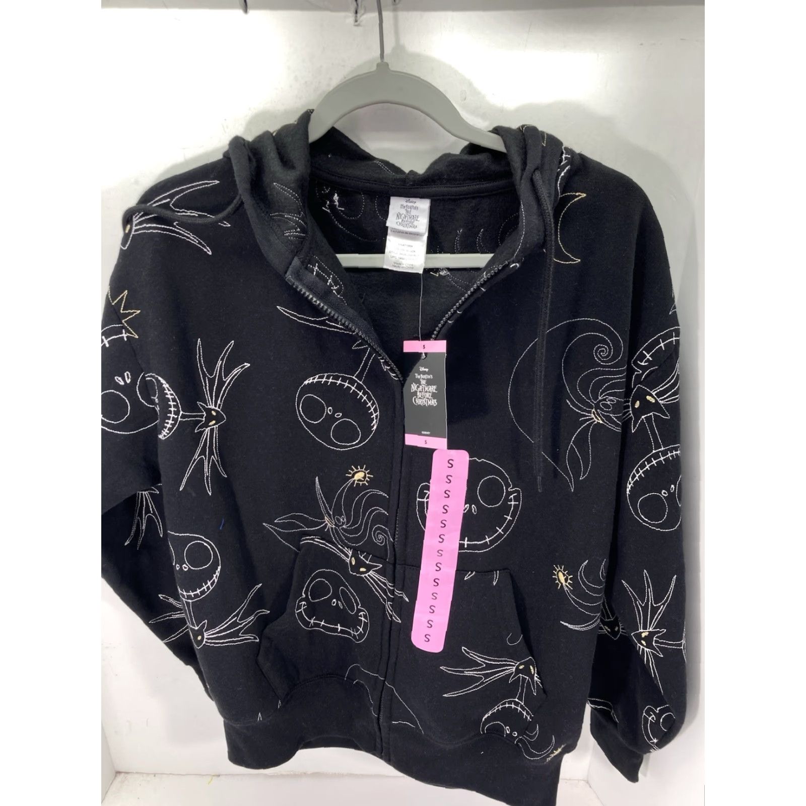 Disney Nightmare Before Christmas Disney Hoodie Sweatshirt Women Small Black Full Zip Shirt Mature? Size S / US 4 / IT 40 - 2 Thumbnail