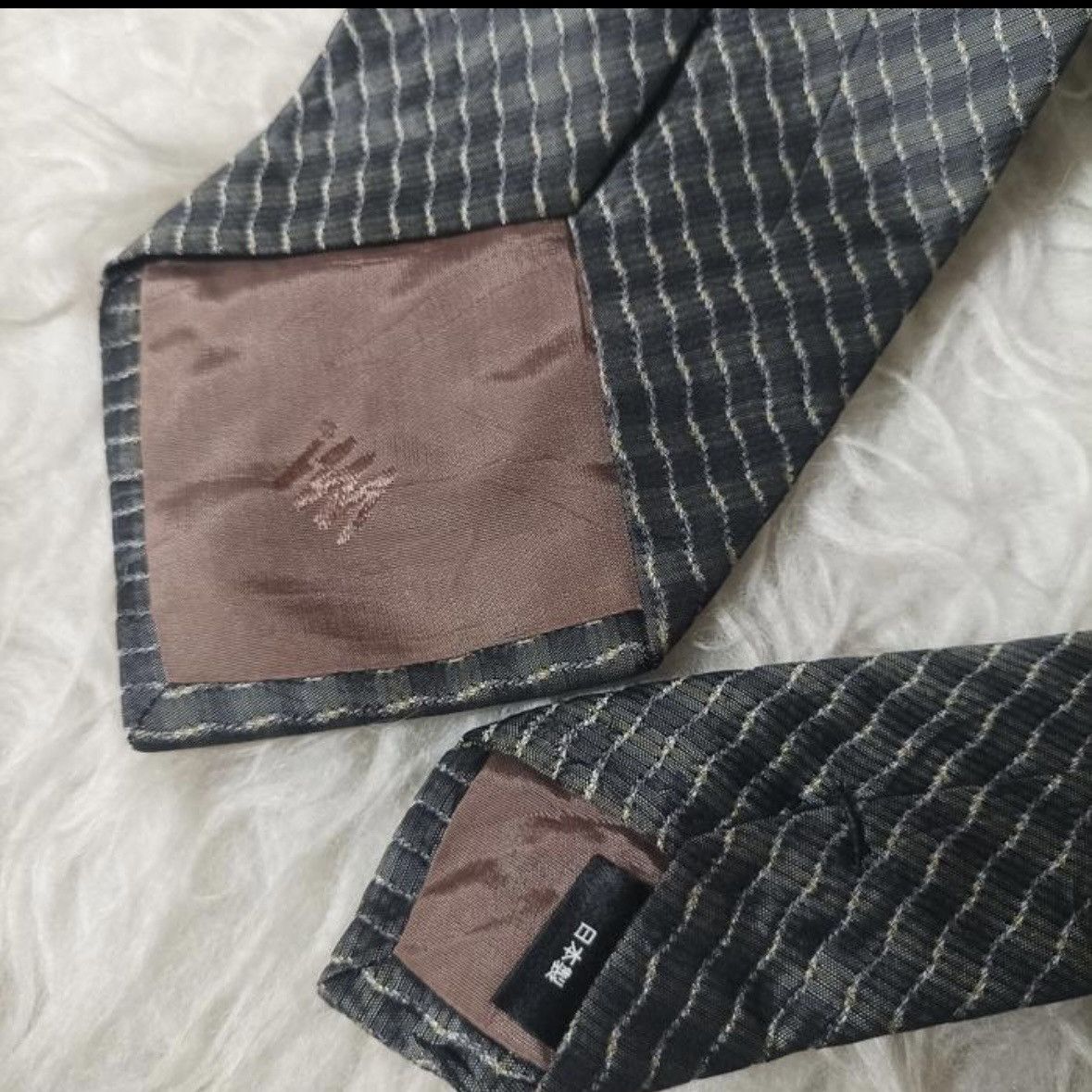 Issey Miyake Issey Miyake IM peoduct jacquard silk neck tie Size ONE SIZE - 3 Thumbnail