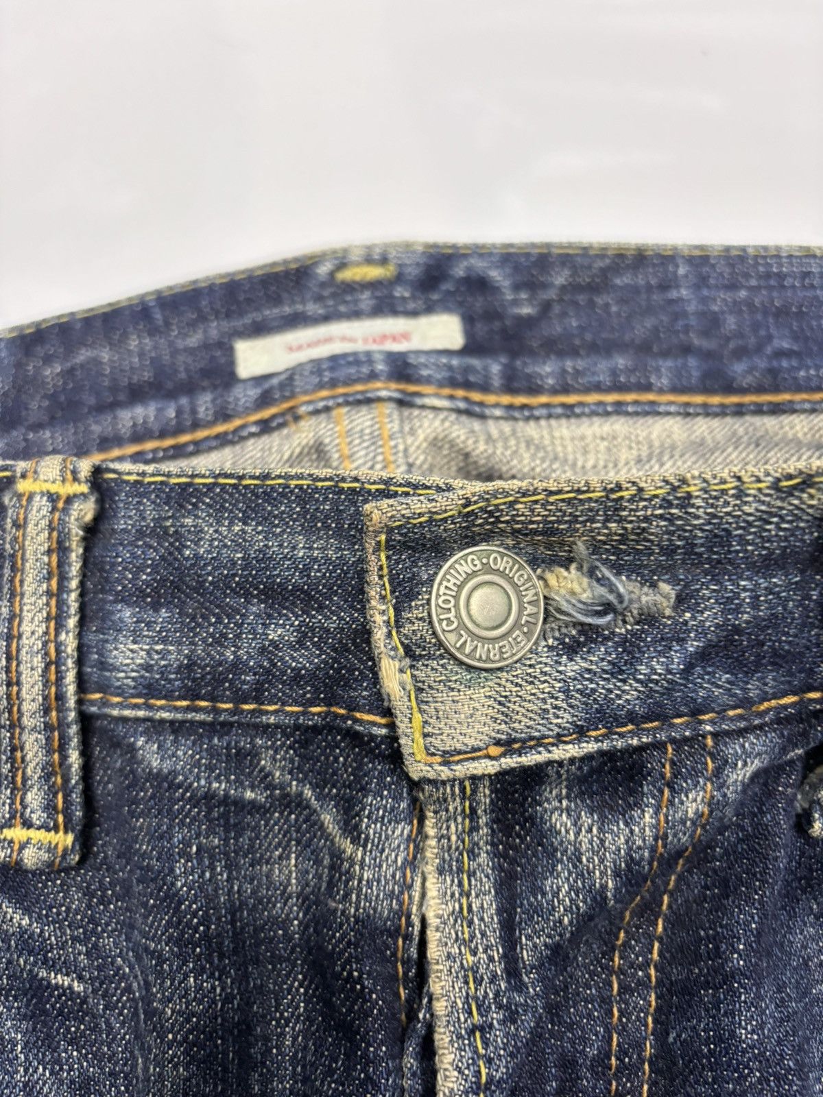 Eternal 🔥ETERNAL MADE IN JAPAN MUD DISTRESSED DENIM JEANS Size US 32 / EU 48 - 10 Thumbnail