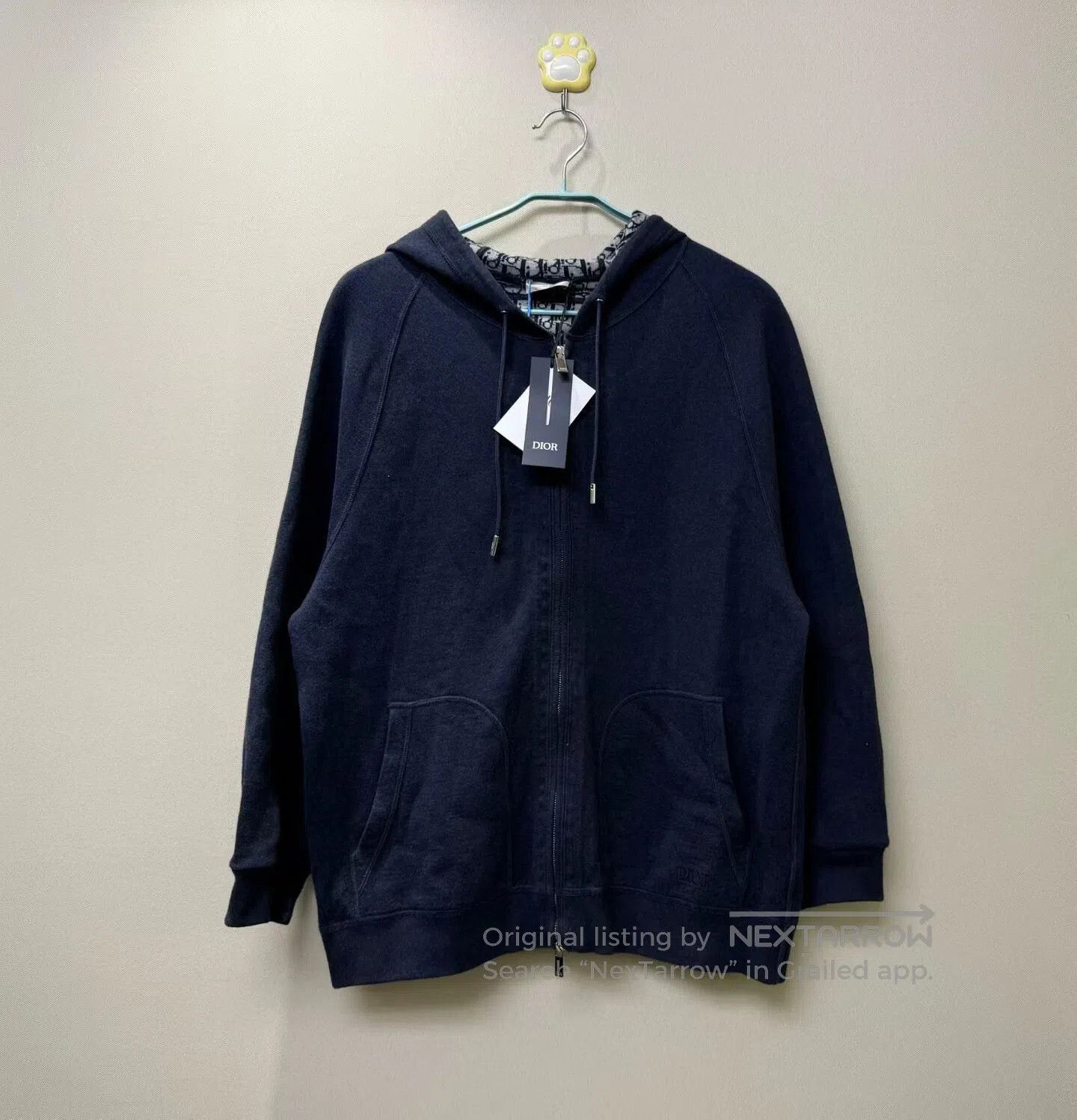 Dior Dior Dark Blue Lined Full Logo Cashmere Jacket| Size US XXL / EU 58 / 5 - 1 Thumbnail