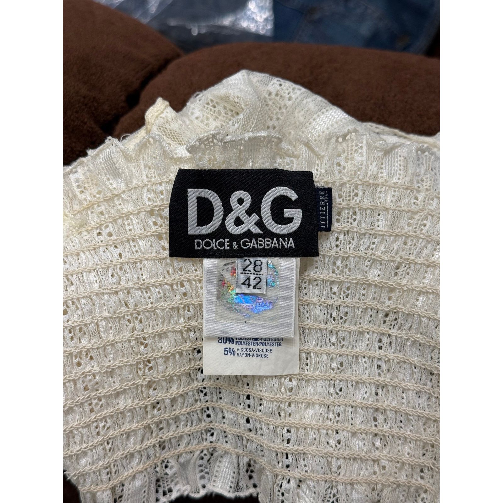 Dolce & Gabbana 1990s Dolce & Gabbana sheer lace corset top Size M / US 6-8 / IT 42-44 - 7 Thumbnail