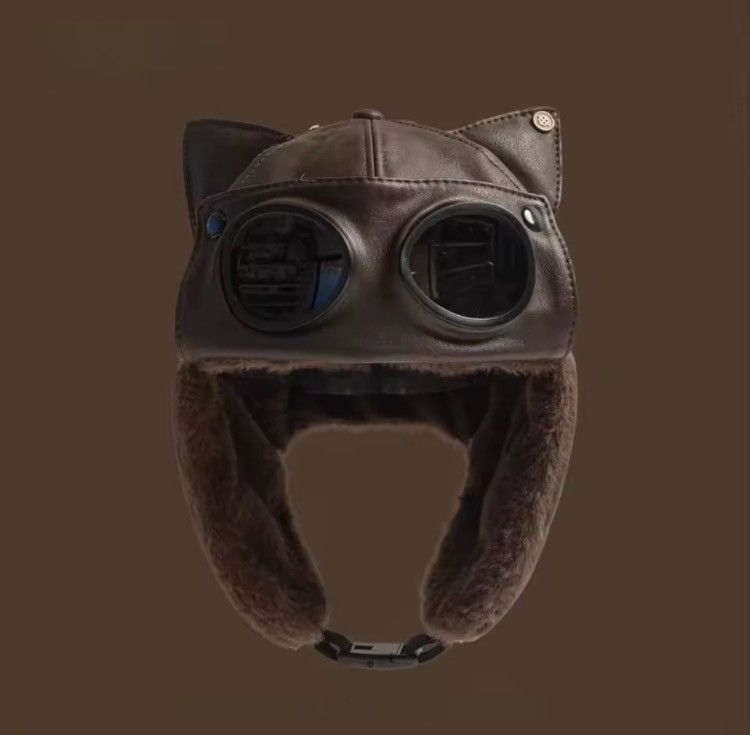 Other Y2K Aviator Bomber Hat – PU Leather Faux Fur Pilot Cap Size ONE SIZE - 8 Thumbnail