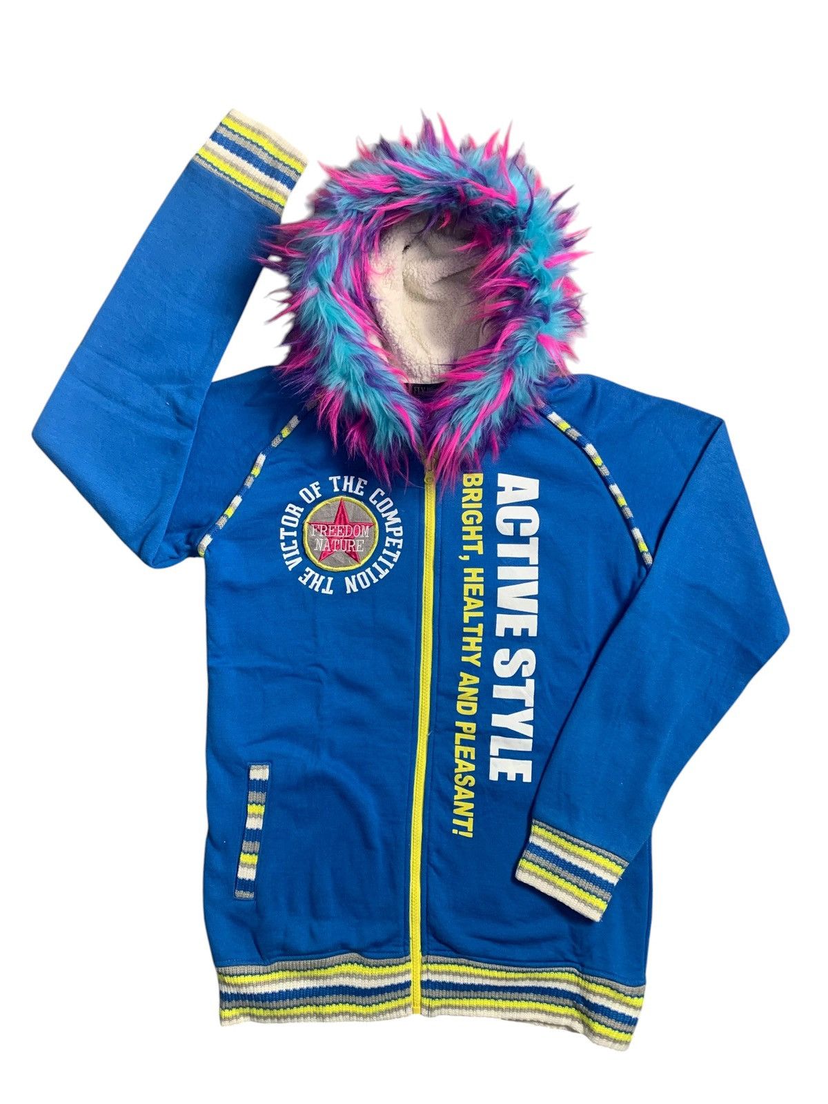 Hysteric Glamour FLY BEANS FUR ZIP HOODIE POEM IFSIX LGB RAF SIMONS STYLE Size US M / EU 48-50 / 2 - 5 Thumbnail