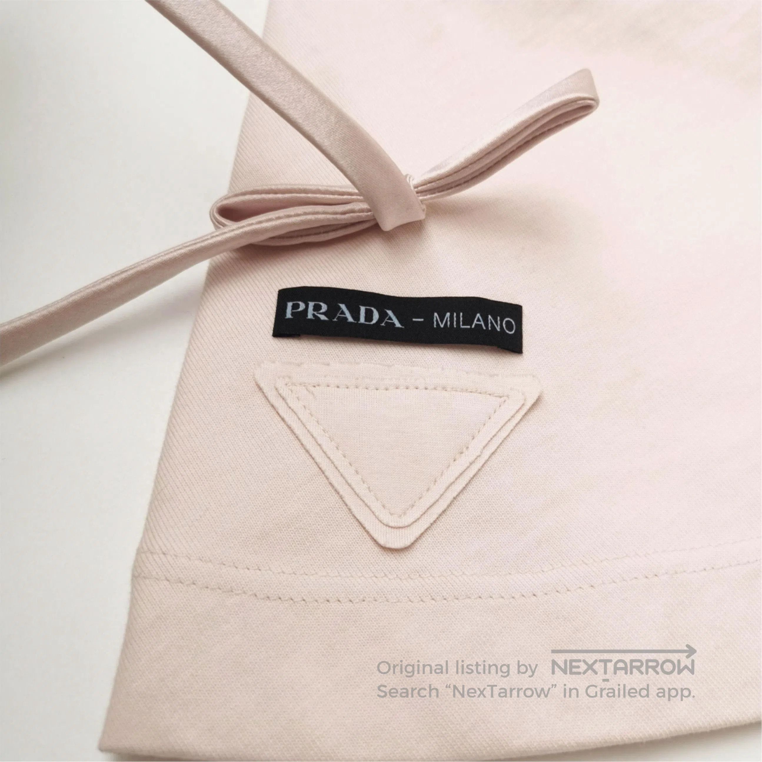 Prada Prada Logo Bow Detail Cotton Midi Skirt . Size 37" - 2 Thumbnail