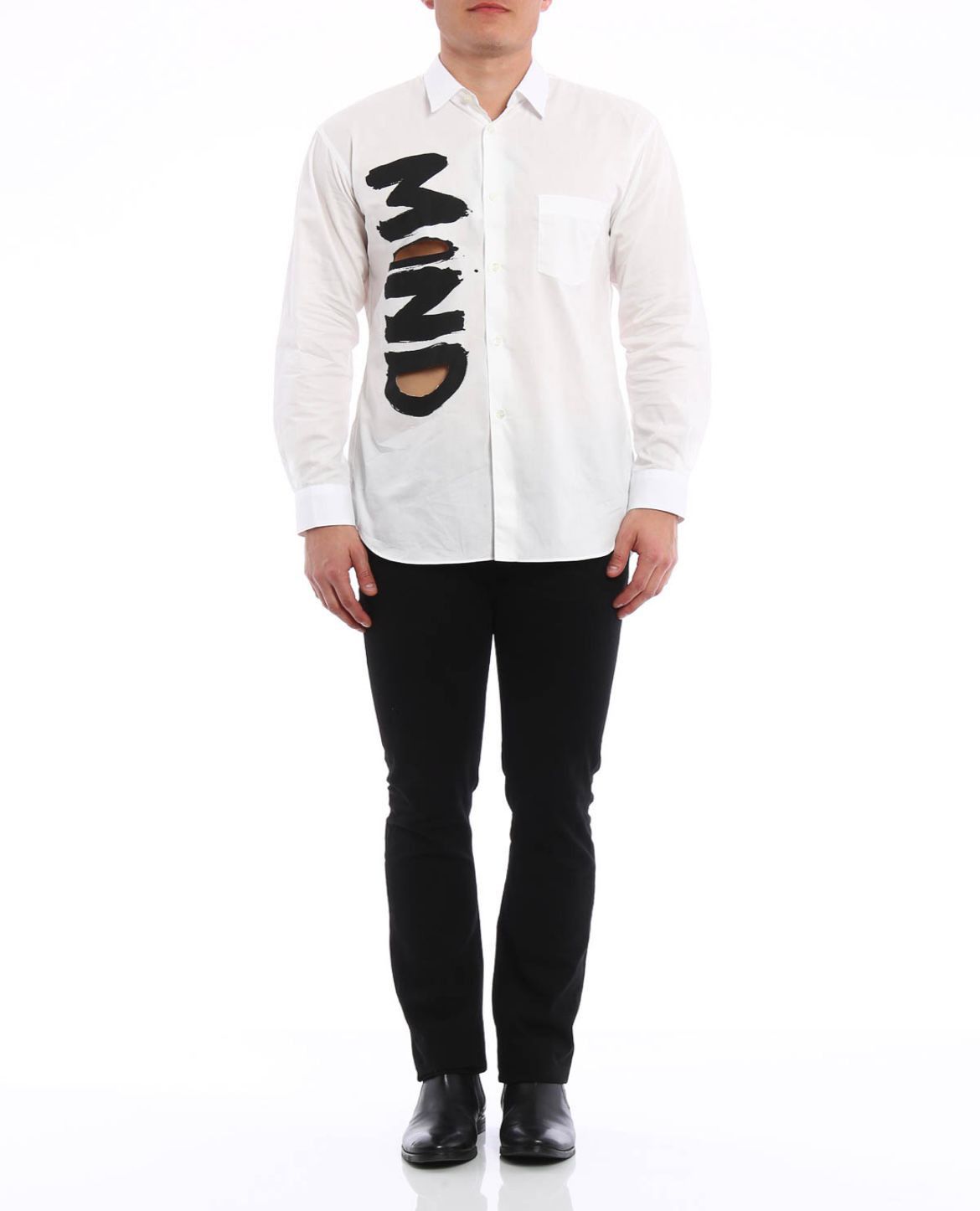 Comme des Garcons Comme Des Garcons Writing White Shirt Size US M / EU 48-50 / 2 - 1 Thumbnail