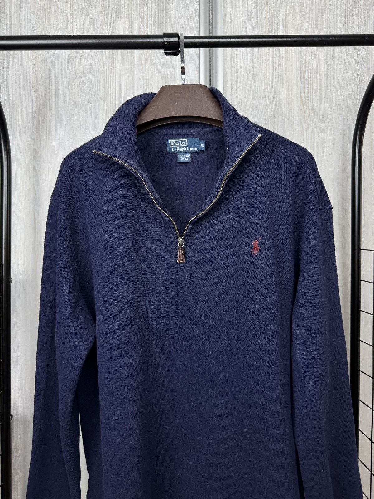 Polo Ralph Lauren Polo Ralph Lauren vintage 1/4 zip navy blue pullover sweater Size US XL / EU 56 / 4 - 9 Thumbnail