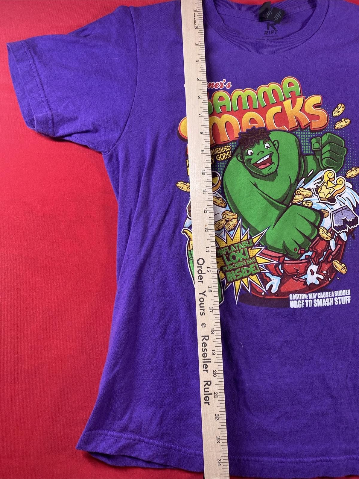 Marvel Comics Hulk Shirt Mens Small Marvel Purple Gamma Smacks Ript Funny Size US S / EU 44-46 / 1 - 3 Thumbnail