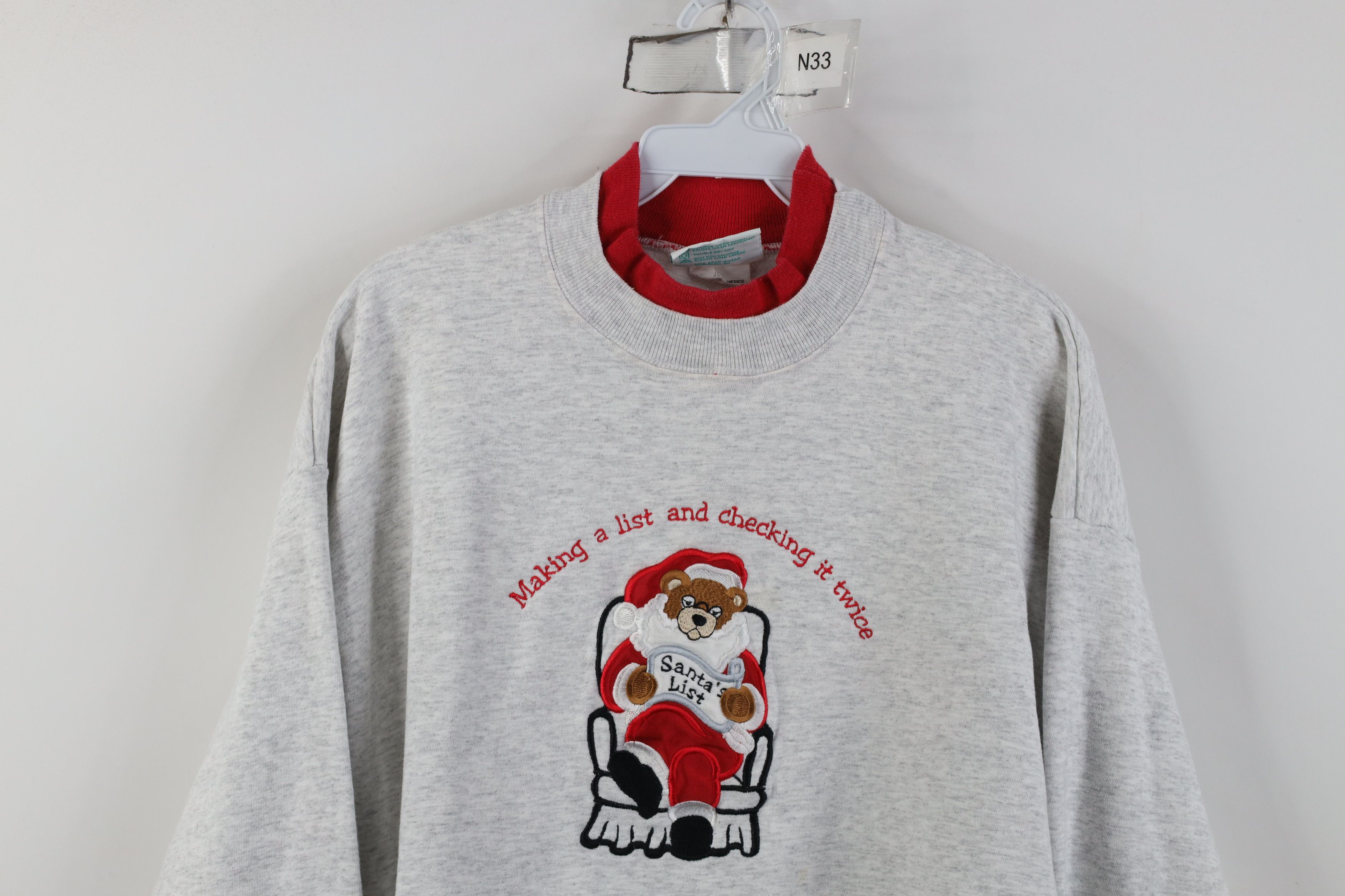 Vintage Vintage 90s Streetwear Babydoll Santa Christmas Sweatshirt Size XL / US 12-14 / IT 48-50 - 2 Thumbnail