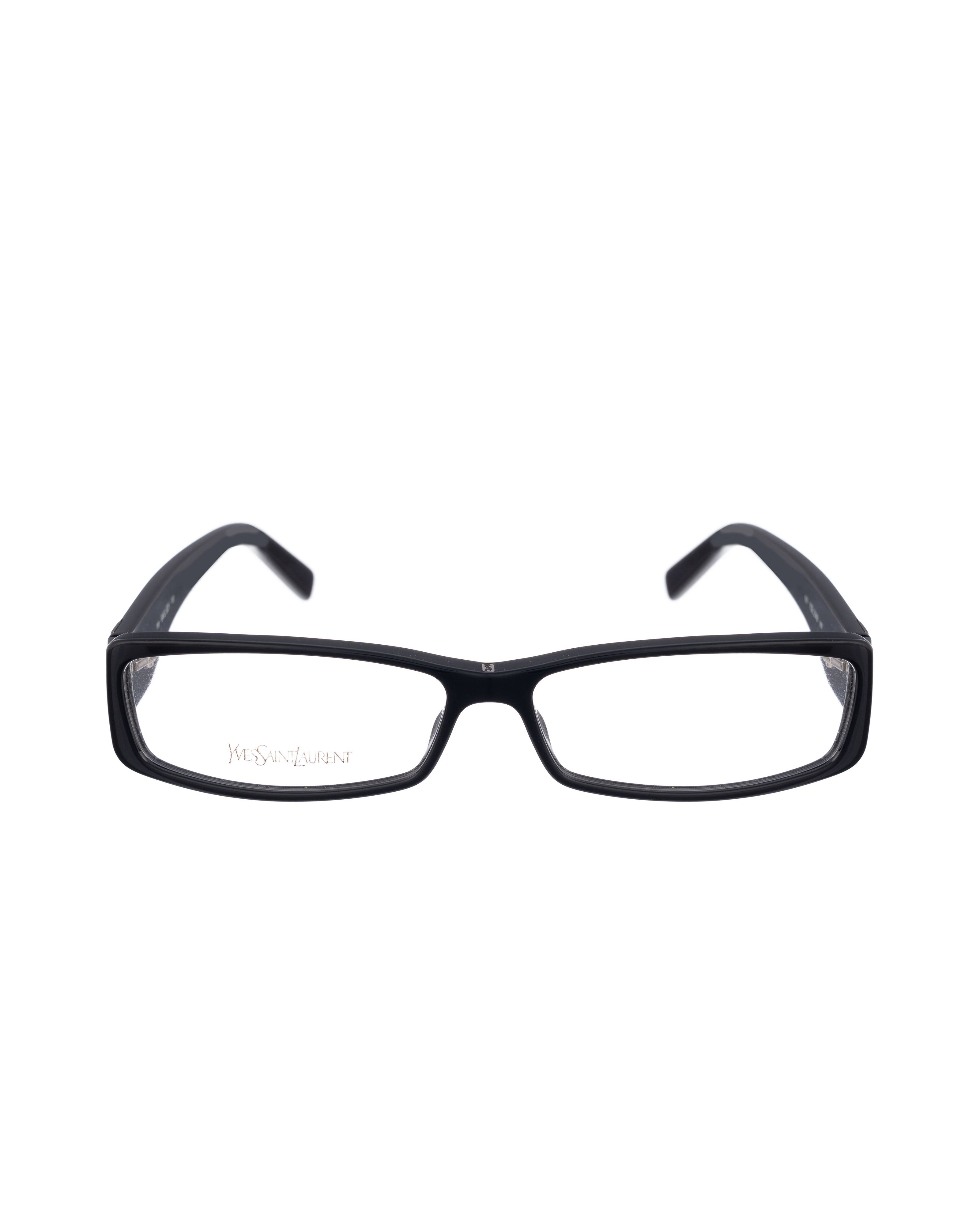 Saint Laurent Paris Yves Saint Laurent 00s Black Glasses Silver Crooked Logo Size ONE SIZE - 3 Thumbnail