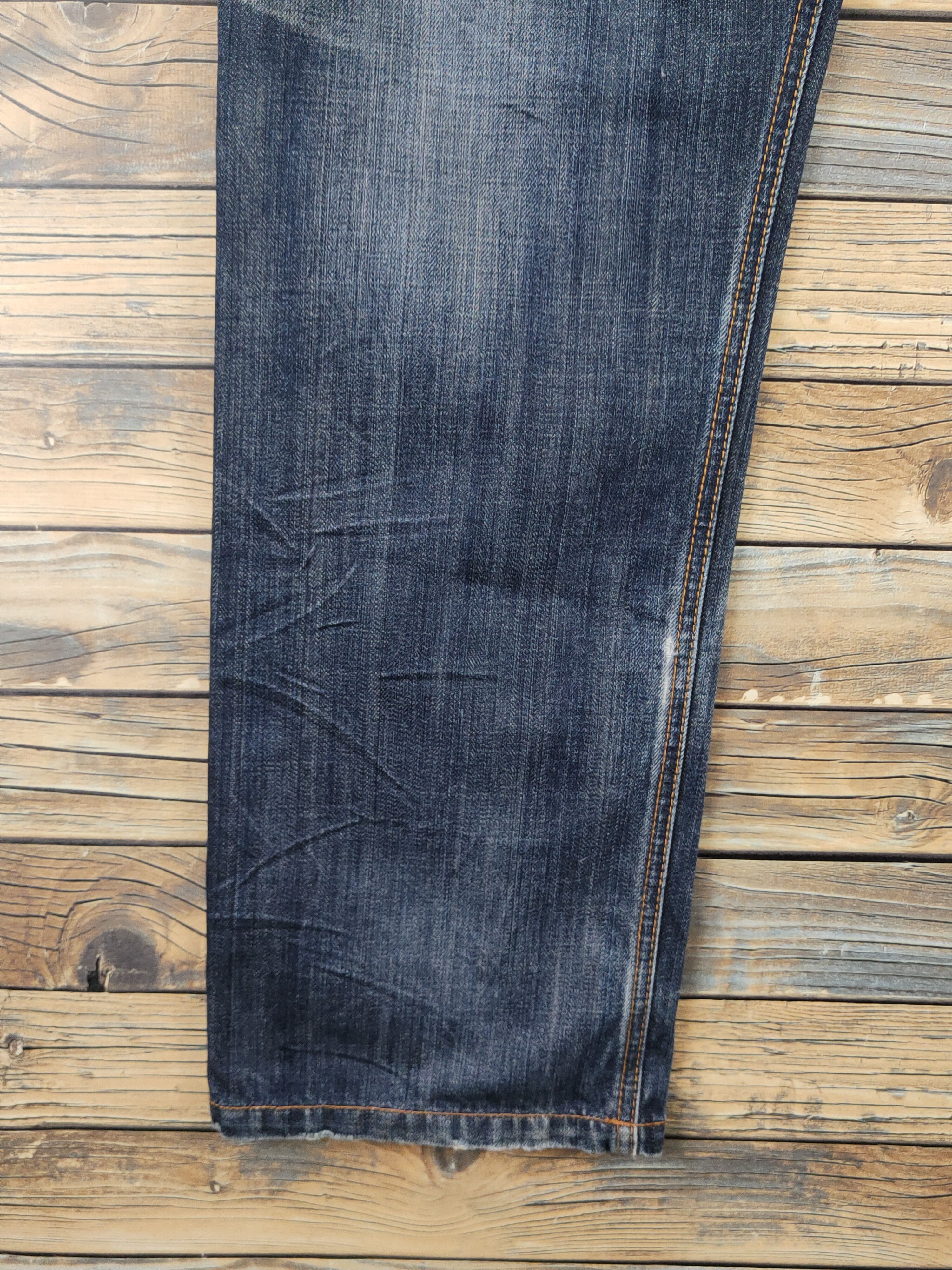 Japanese Brand Xanthous Dark Blue Distressed Ripped Jeans #W1835 Size US 32 / EU 48 - 9 Thumbnail