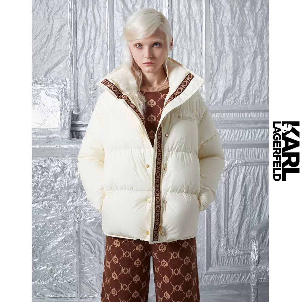 Karl Lagerfeld Karl Lagerfeld Double K Puffer Jacket Size M / US 6-8 / IT 42-44 - 1 Thumbnail
