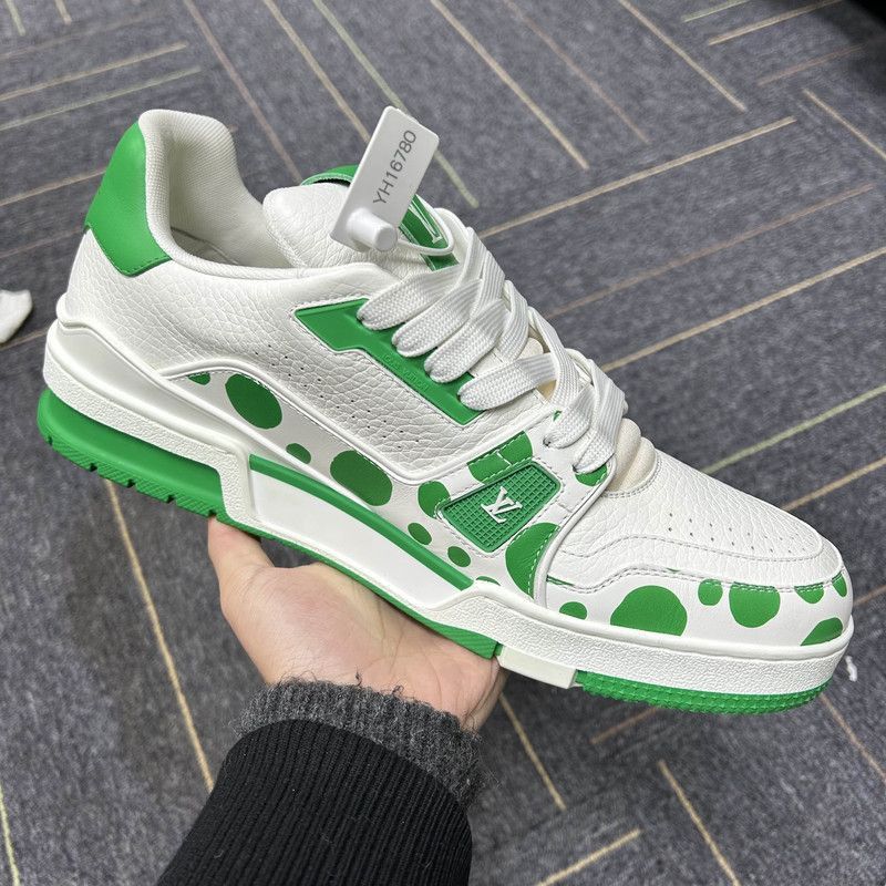 Louis Vuitton Yayoi Kusama x Louis Vuitton Trainers in White Green -2508 Size US 8.5 / EU 41-42 - 6 Thumbnail