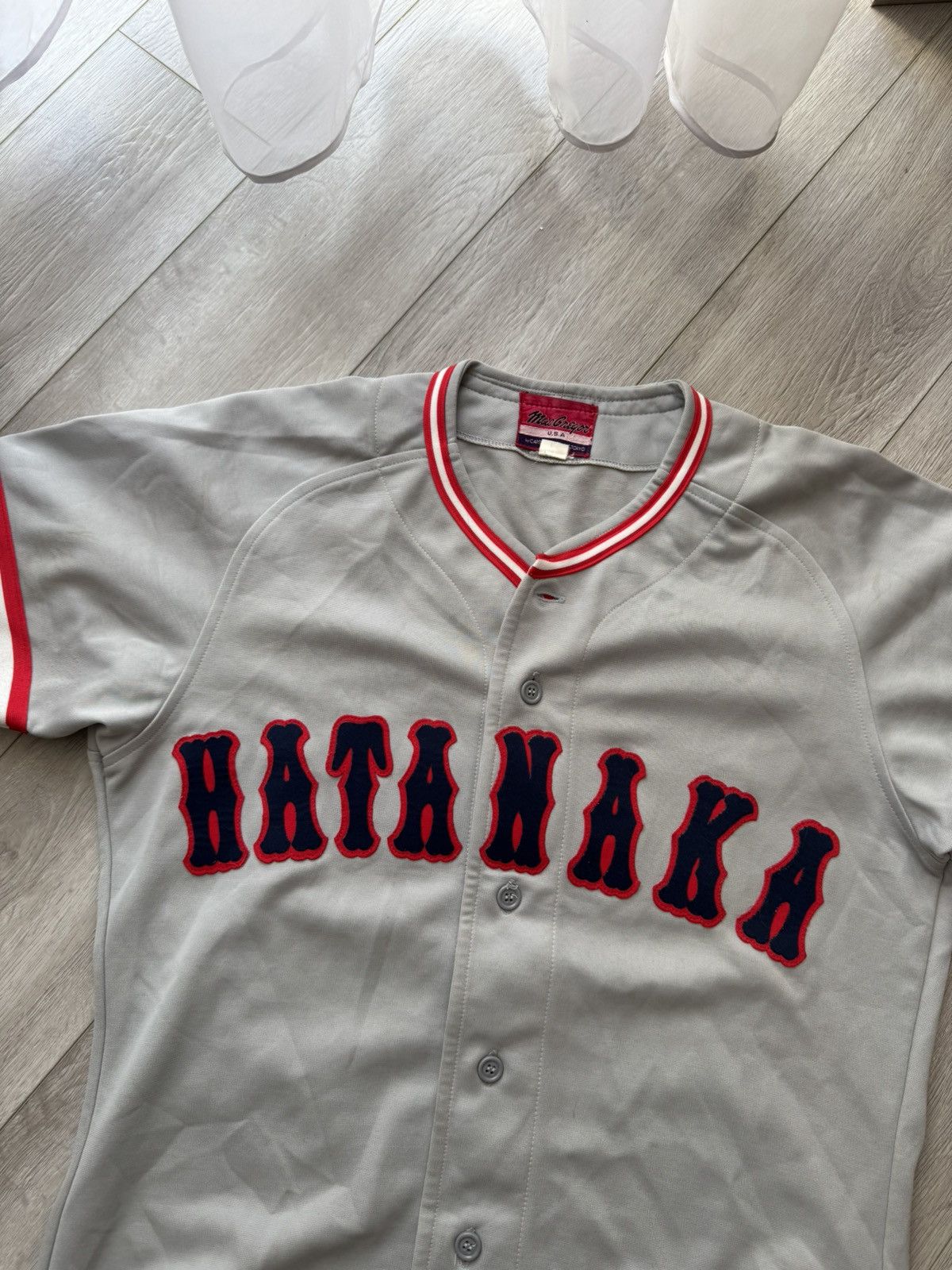 Mizuno 🔥 Vintage MacGregor “HATANAKA” Game Jersey #13 JASPO L Japan Size US L / EU 52-54 / 3 - 2 Thumbnail