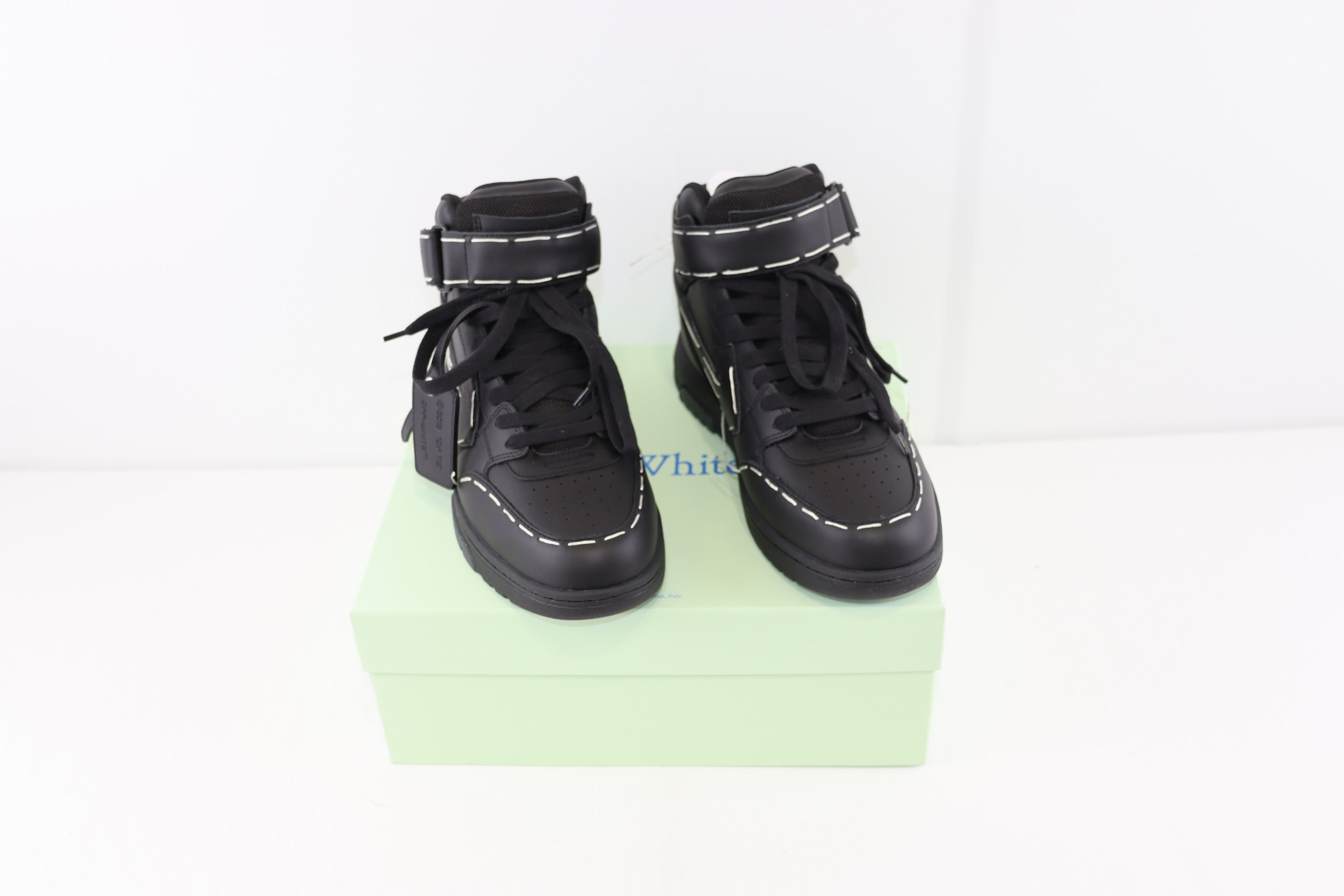 Off-White o1rshd1 OOO Mid Sartorial Stitching Sneakers in Black Size US 10 / EU 43 - 11 Thumbnail