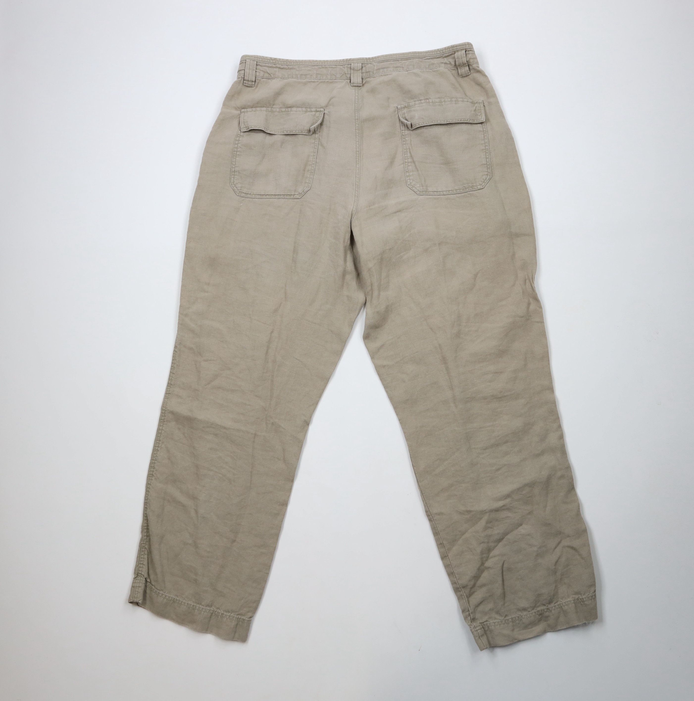 Vintage Vintage 90s Streetwear Linen Wide Leg Chino Pants Beige Size US 36 / EU 52 - 8 Thumbnail