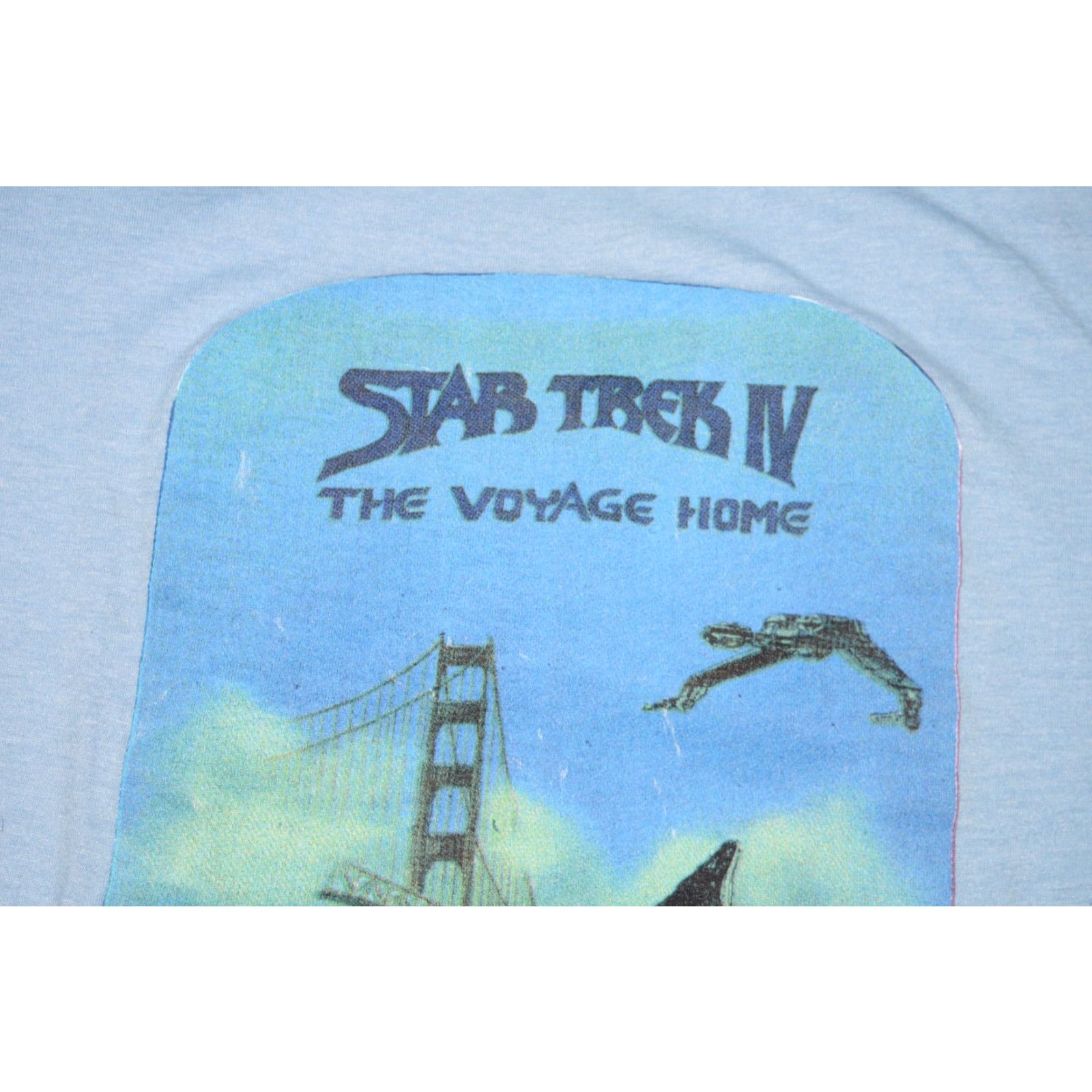 Vintage VINTAGE STAR TREK IV THE VOYAGE HOME SPOCK CREW T-SHIRT LARGE BLUE 80s MENS Size US L / EU 52-54 / 3 - 3 Thumbnail
