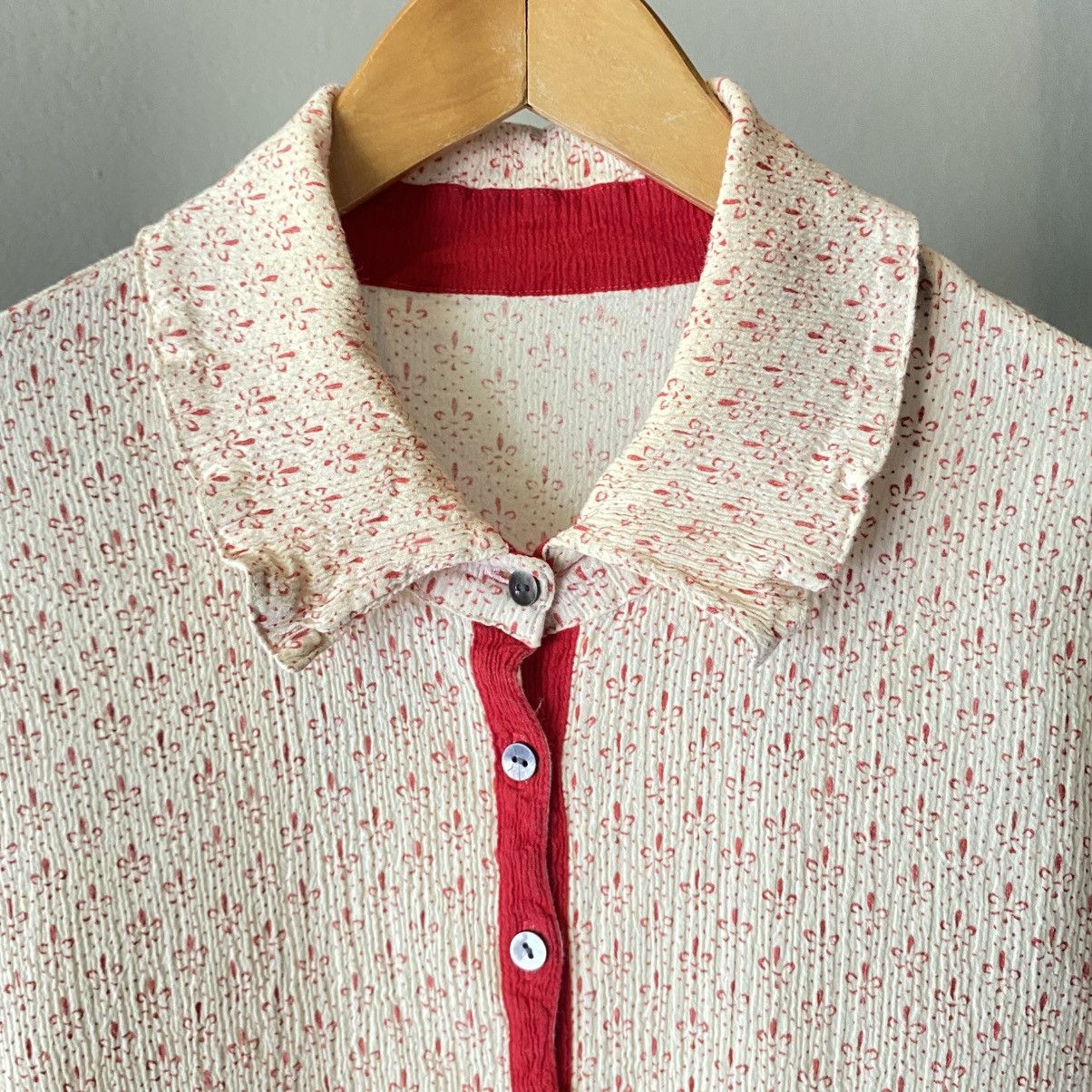 Tsumori Chisato TSUMORI CHISATO Retro Button-Up with Red Trim Size XS / US 0-2 / IT 36-38 - 9 Thumbnail