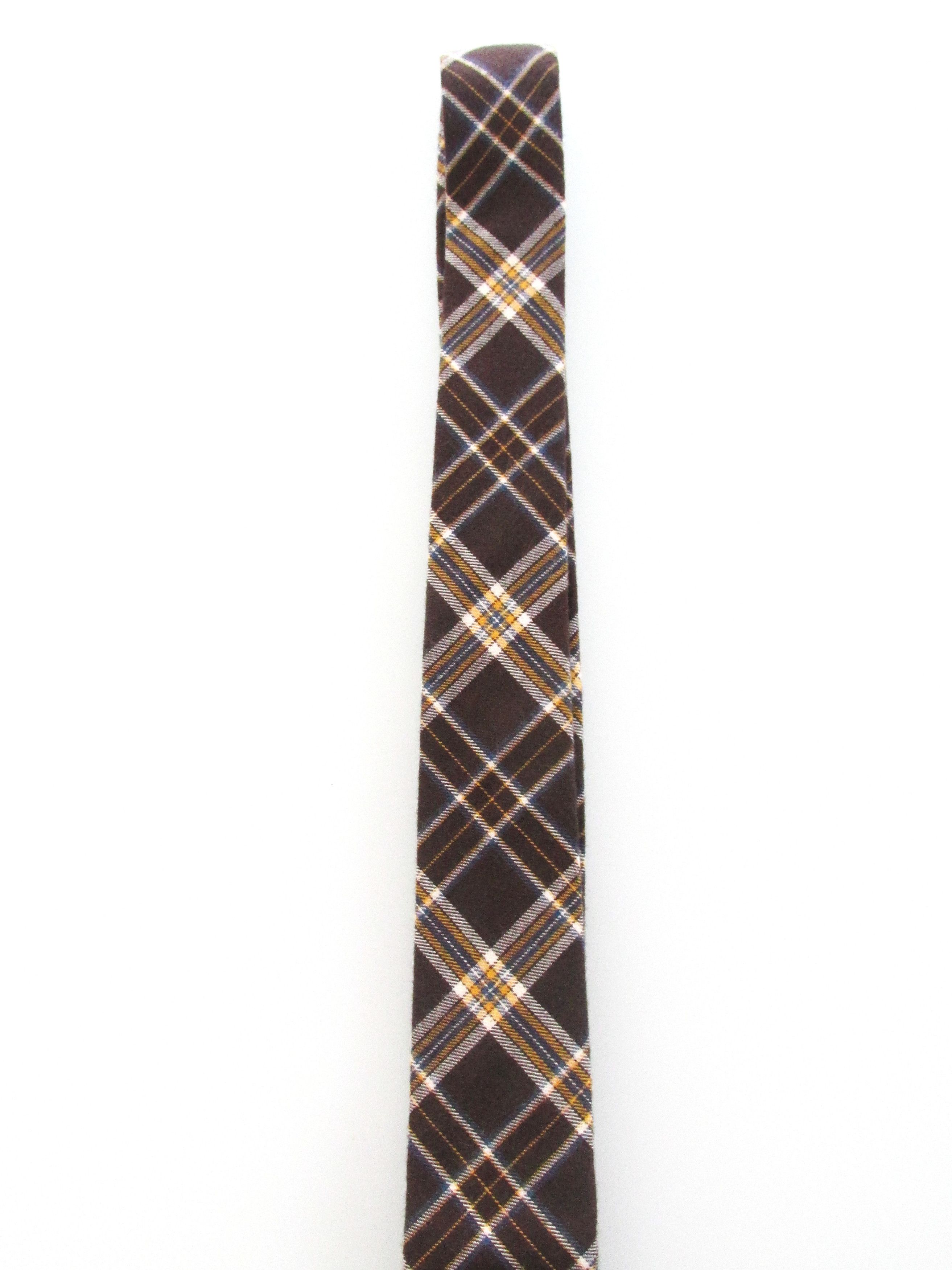 Nautica Nautica Men's Narrow Plaid Cotton Tie Size ONE SIZE - 3 Thumbnail