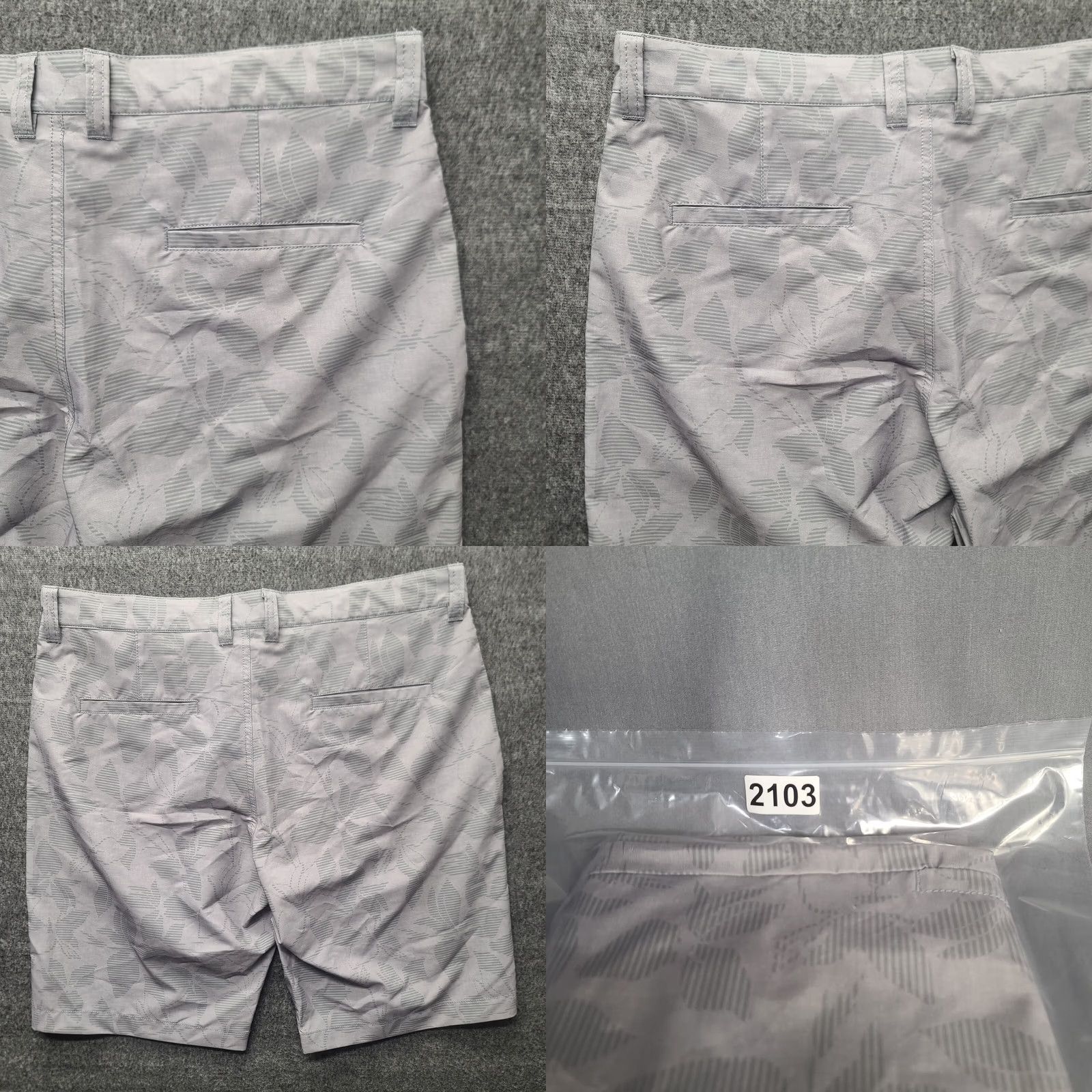 TravisMathew Travis Mathew Shorts Mens 36 Regular Fit Golf Performance Atlantic Ocean Floral Chino Moisture Wicking Pockets Stretch Gray Size US 36 / EU 52 - 9 Thumbnail