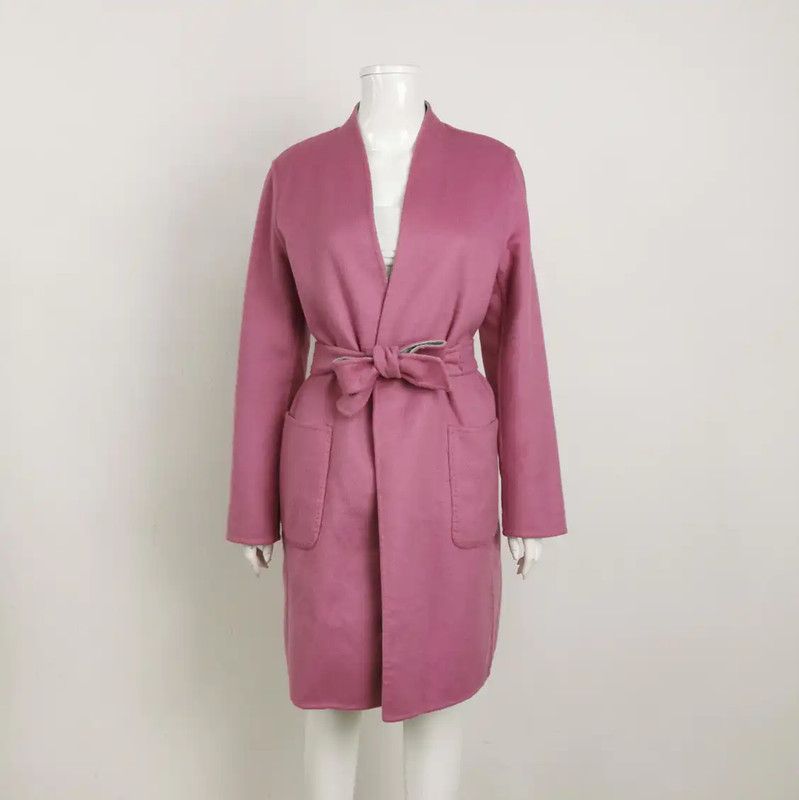 Max Mara MaxMara Pink Wool Blend Women's Coat 0089 Size L / US 10 / IT 46 - 1 Thumbnail