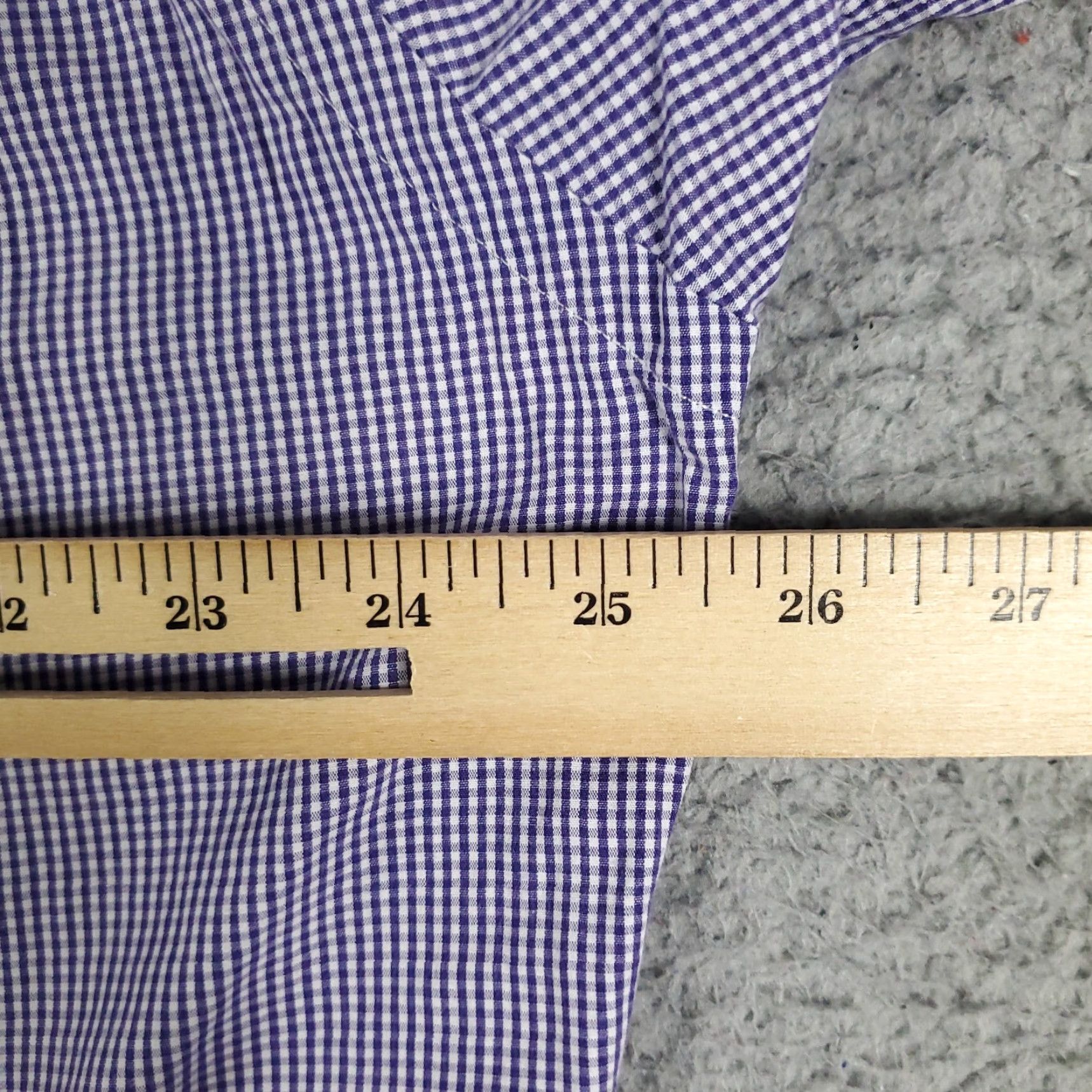 Ralph Lauren Ralph Lauren Shirt Mens 16 Purple Check Yarmouth Dress Button Up Long Sleeve Shirt Size 42R - 6 Thumbnail
