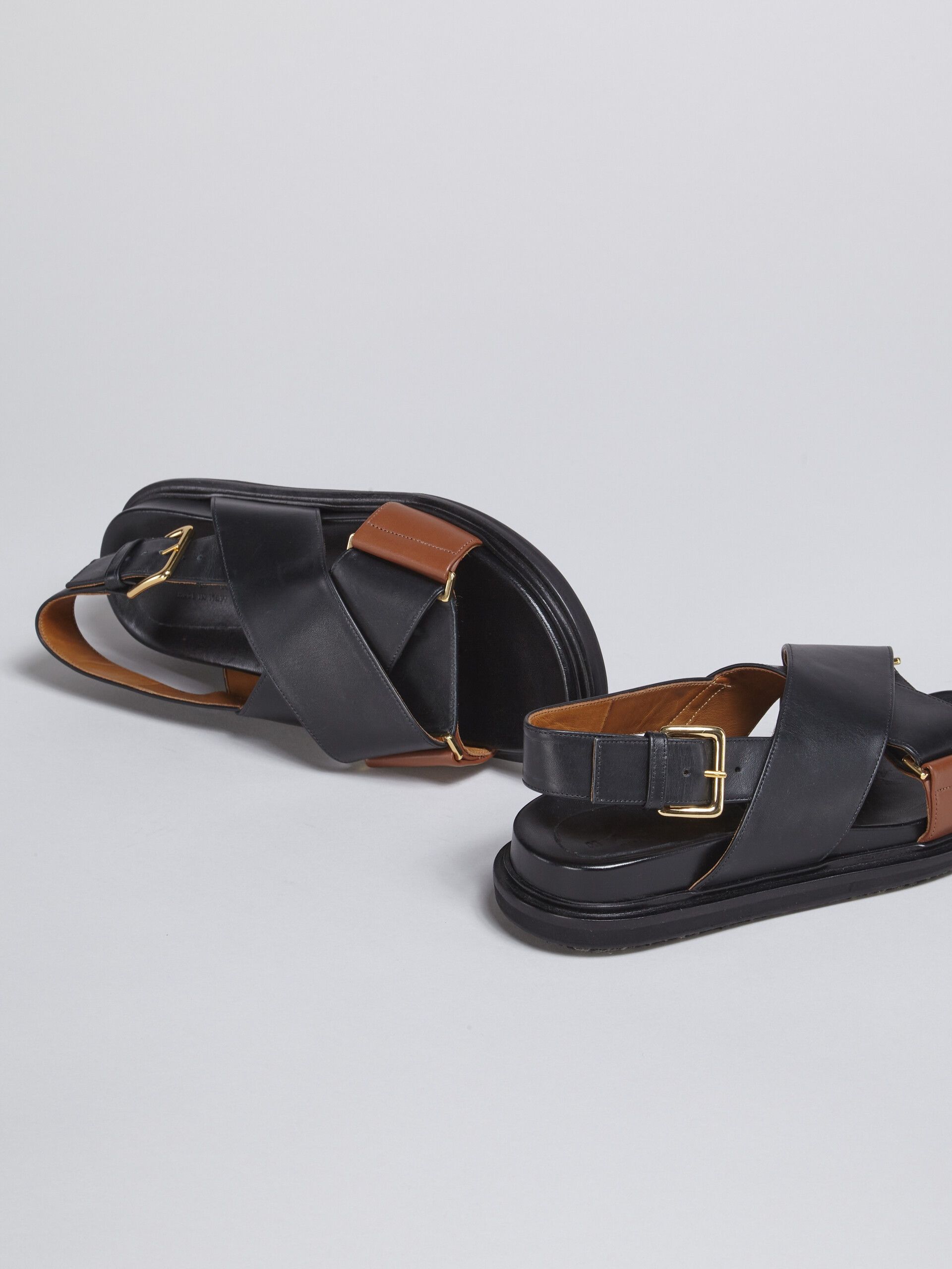 Marni o1w1db11225 Leather Sandals in Black Size US 9 / IT 39 - 4 Thumbnail