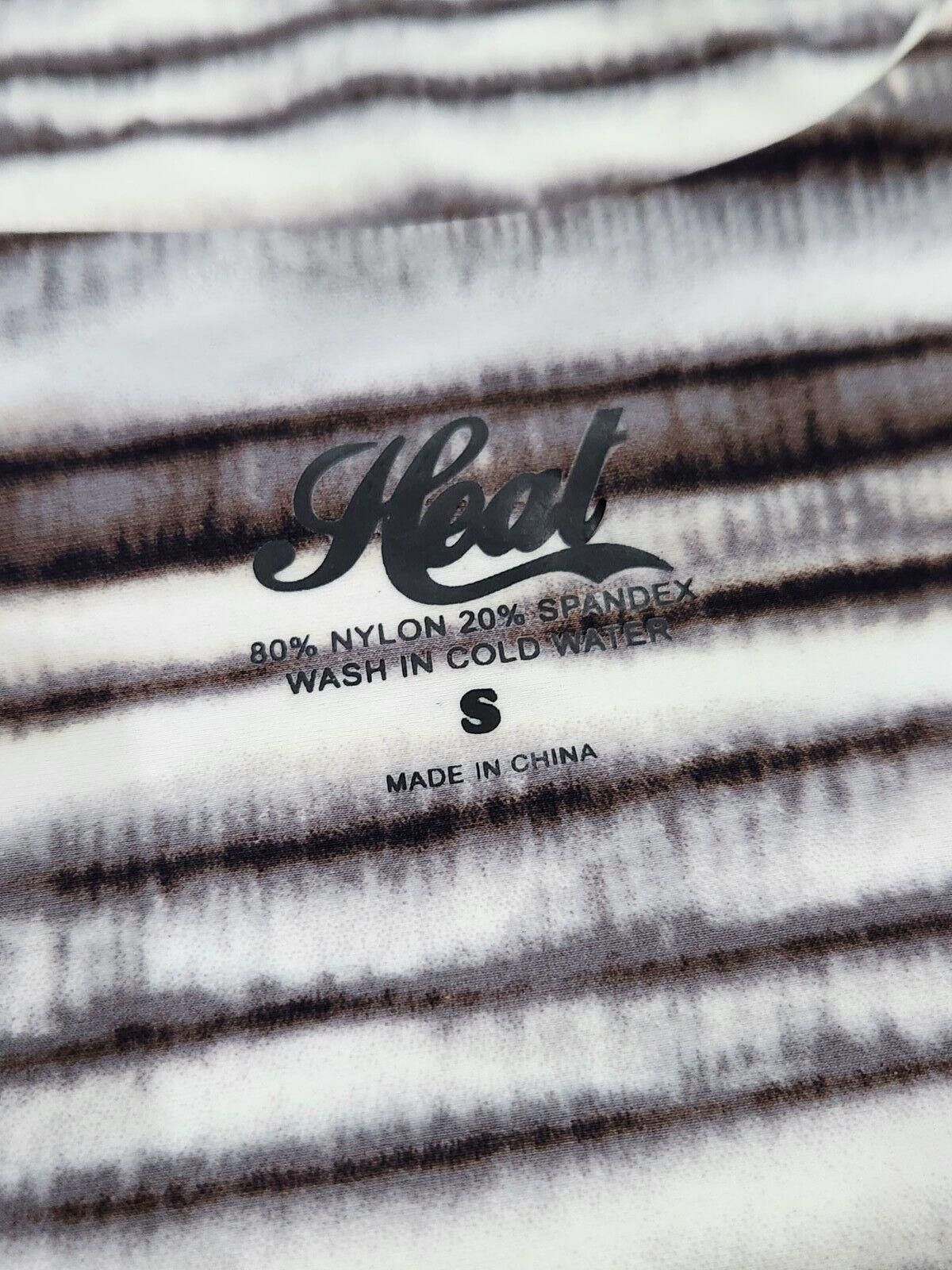 Designer Heat Swimsuit Small One Piece tie dye Stripes White Taupe Size ONE SIZE - 4 Thumbnail