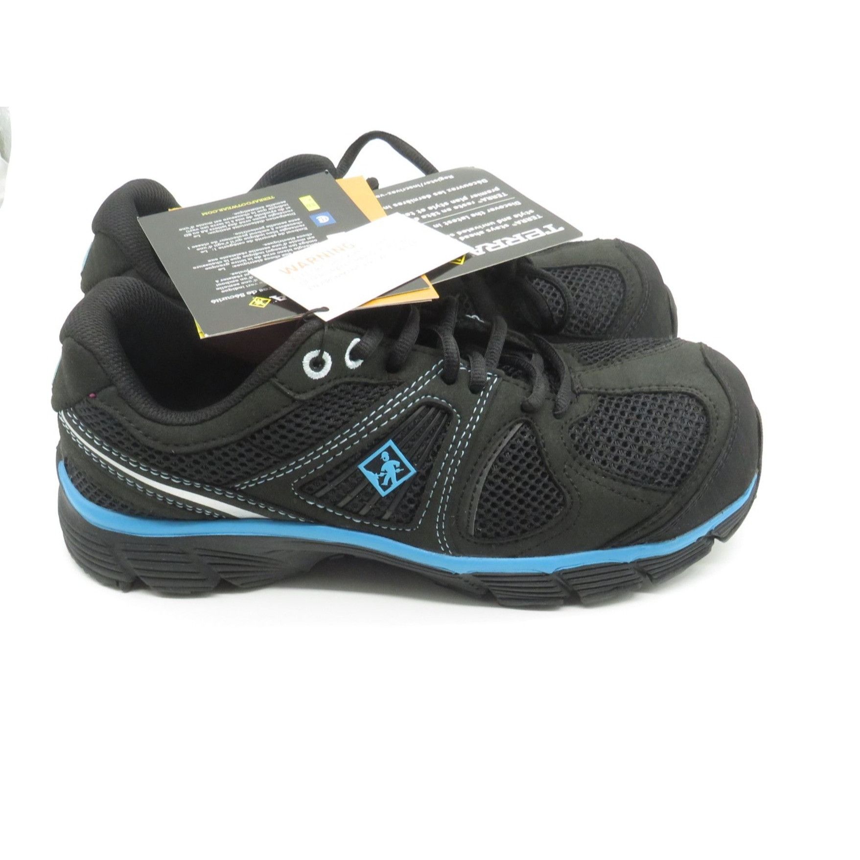 Other Terra Womens Black Blue Mesh Lace-Up Safety Shoes Slip-Resis Size US 8 / IT 38 - 3 Thumbnail