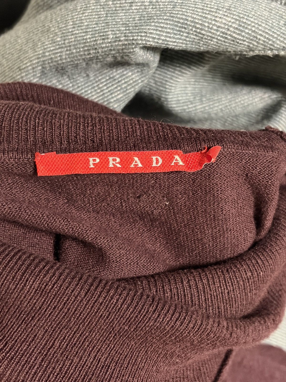 Prada Prada Burgundy Violet Turtleneck Sweater Size US XL / EU 56 / 4 - 14 Thumbnail