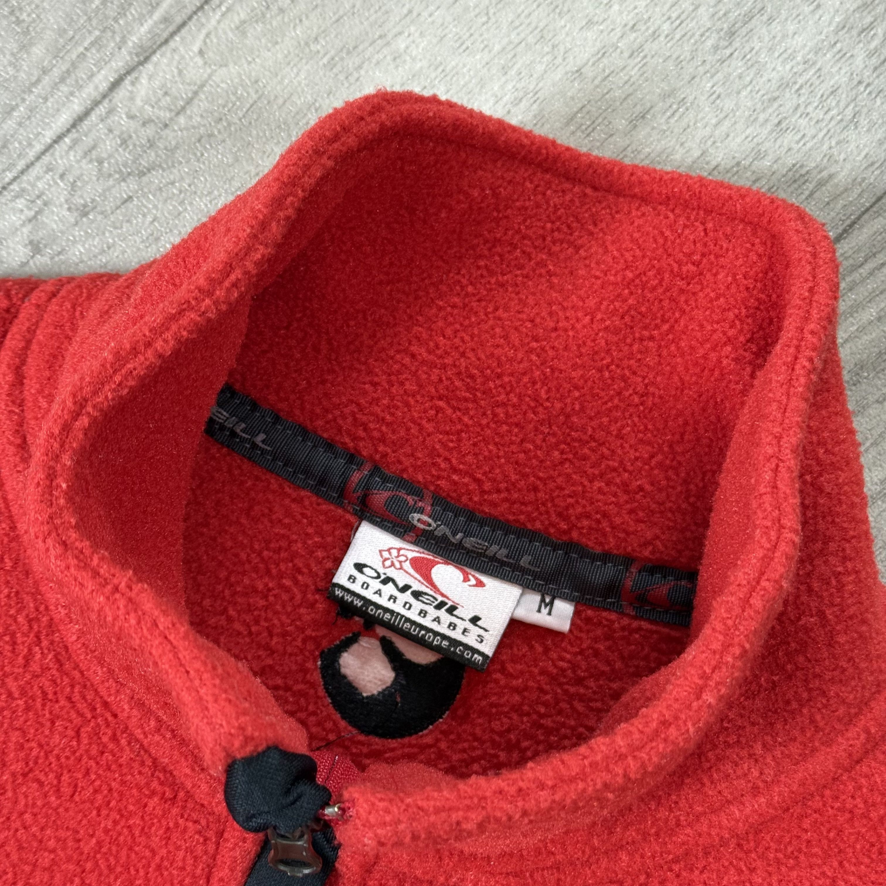 O'Neill Vintage O'Neil 90s Red 1/4 Fleece Jacket Sweater Sweatshirt Size M / US 6-8 / IT 42-44 - 9 Thumbnail