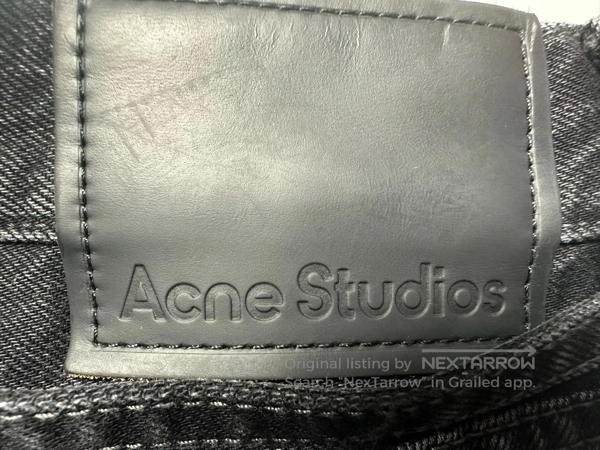 Acne Studios Acne Washed Non-Stretchy Relaxed Wide-Leg Jeans. Size 31" - 3 Thumbnail