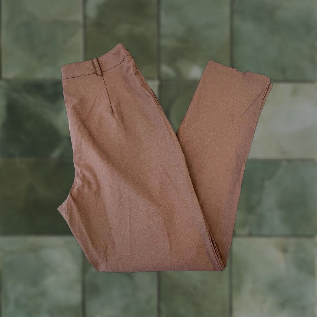 Shein Shein Womens Pants Large Tan Flat Front Size 36" / US 14 / IT 50 - 1 Thumbnail