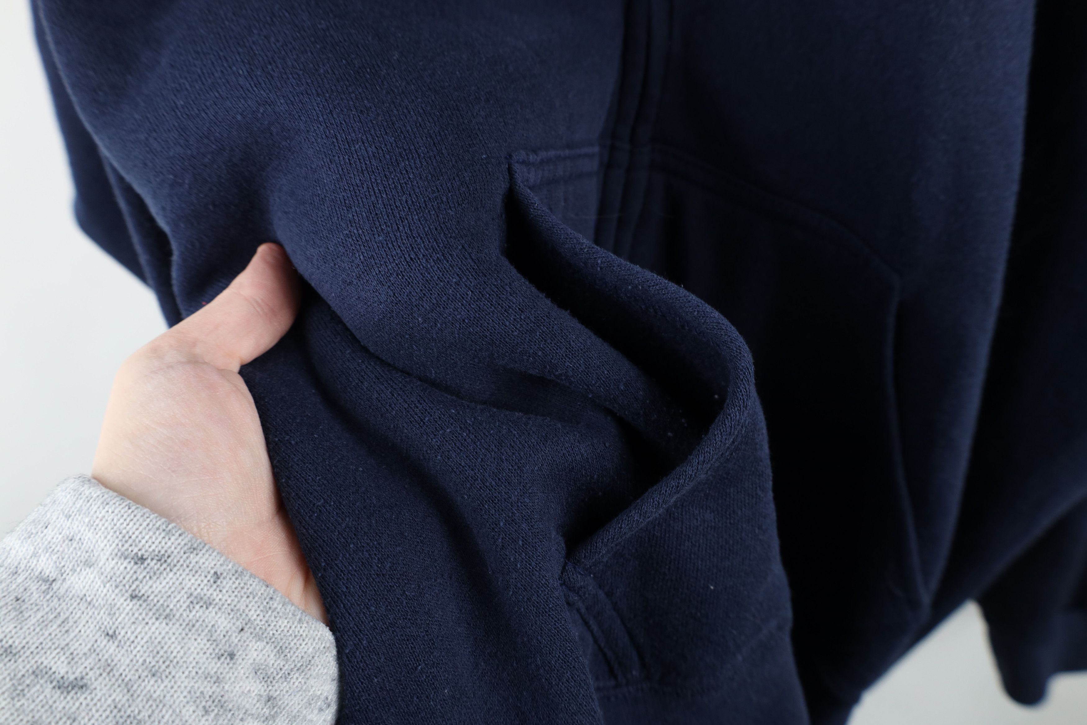 Vintage Vintage 90s Streetwear Full Zip Hoodie Sweatshirt Navy Blue Size US XXL / EU 58 / 5 - 6 Thumbnail