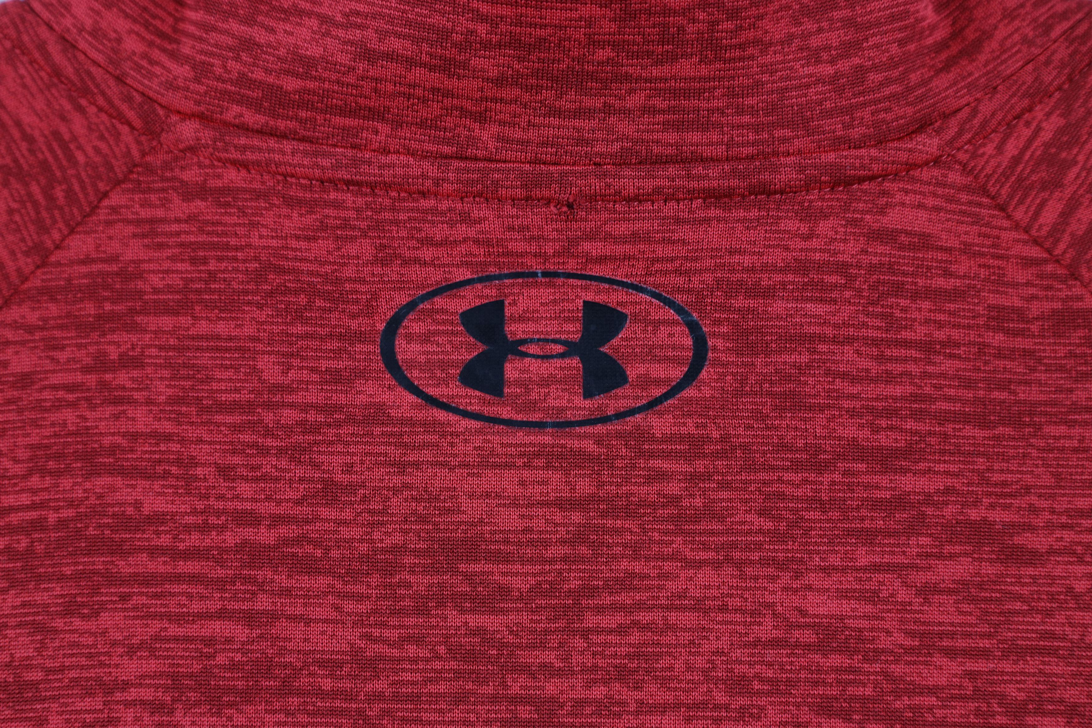 Under Armour New Under Armour Half Zip Pullover Jacket Top Heather Red Size US M / EU 48-50 / 2 - 11 Thumbnail