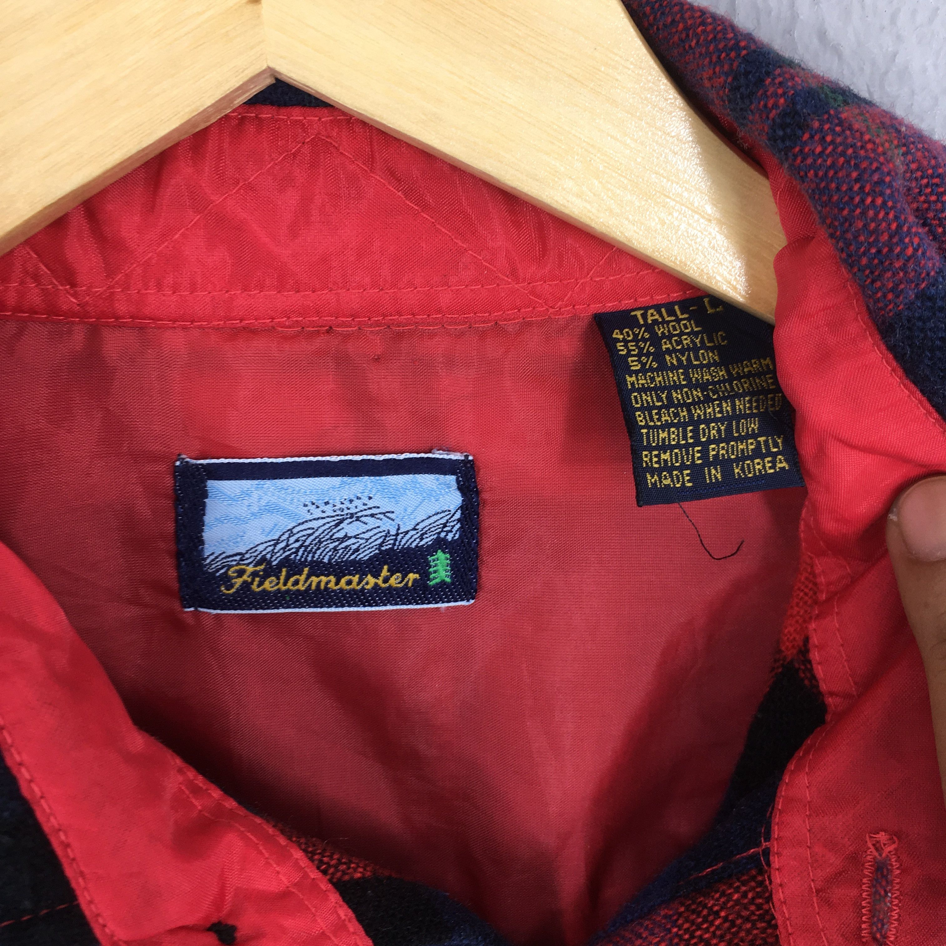 Fieldmaster Vintage 1980s Fieldmaster Plaid Checkered Flannel Large Size US L / EU 52-54 / 3 - 5 Thumbnail
