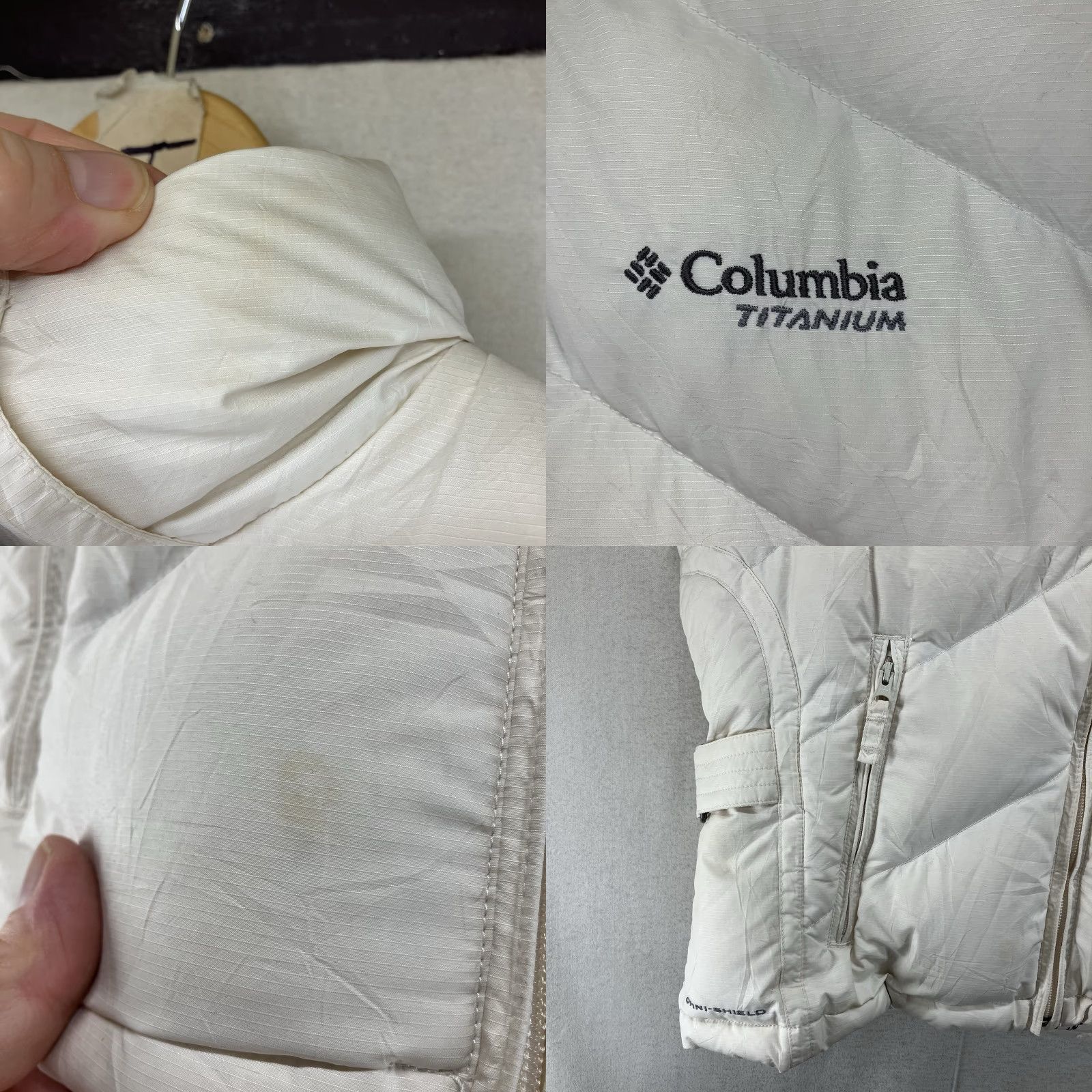 Vintage Columbia Women's Medium DOWN Insulated Hooded Quilted Vest TITANIUM Jacket Size M / US 6-8 / IT 42-44 - 8 Thumbnail