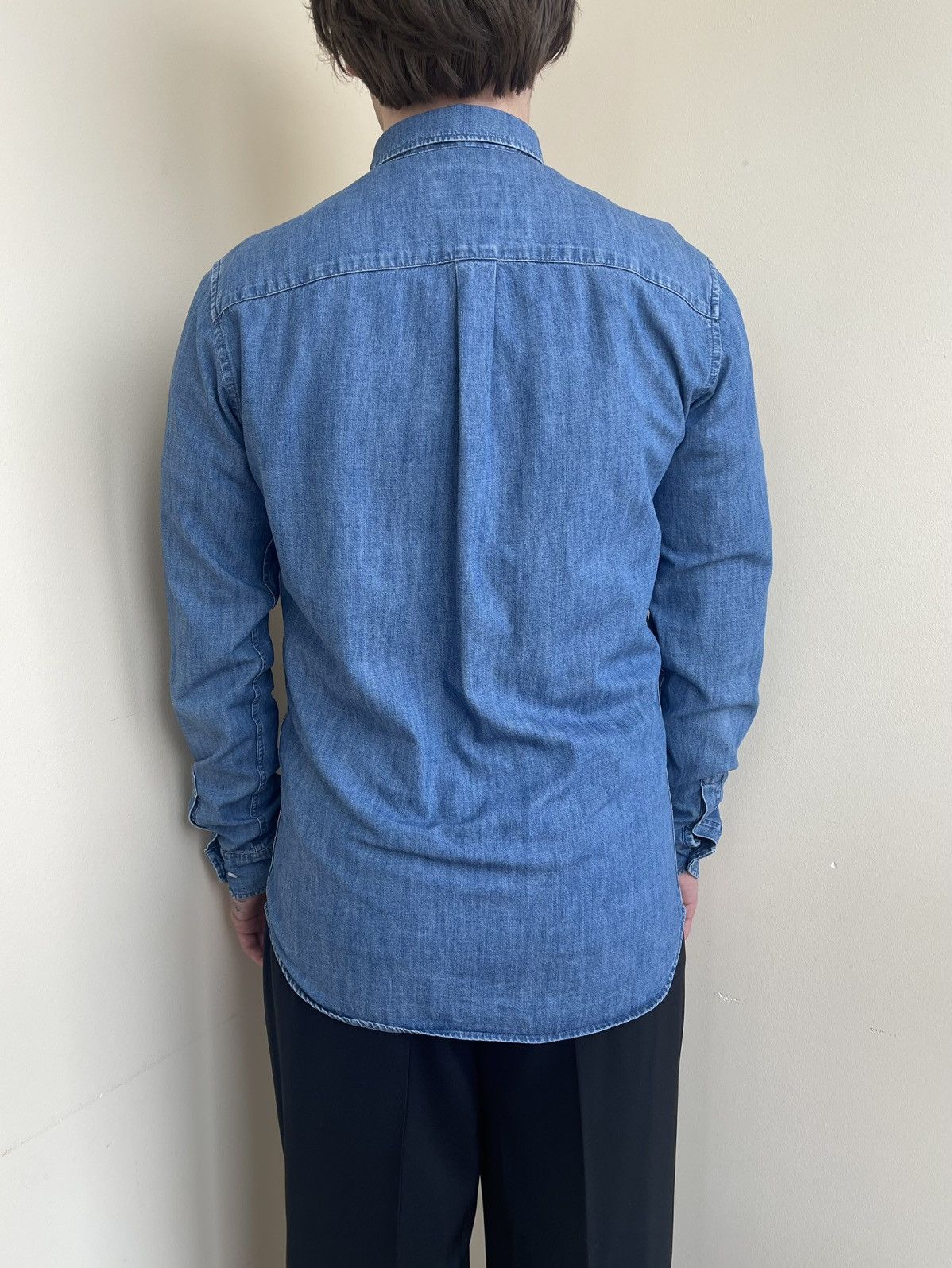 Les Deux Vagrant Chambray Regular Fit Button Down Long Sleeve Shirt Size US M / EU 48-50 / 2 - 4 Thumbnail