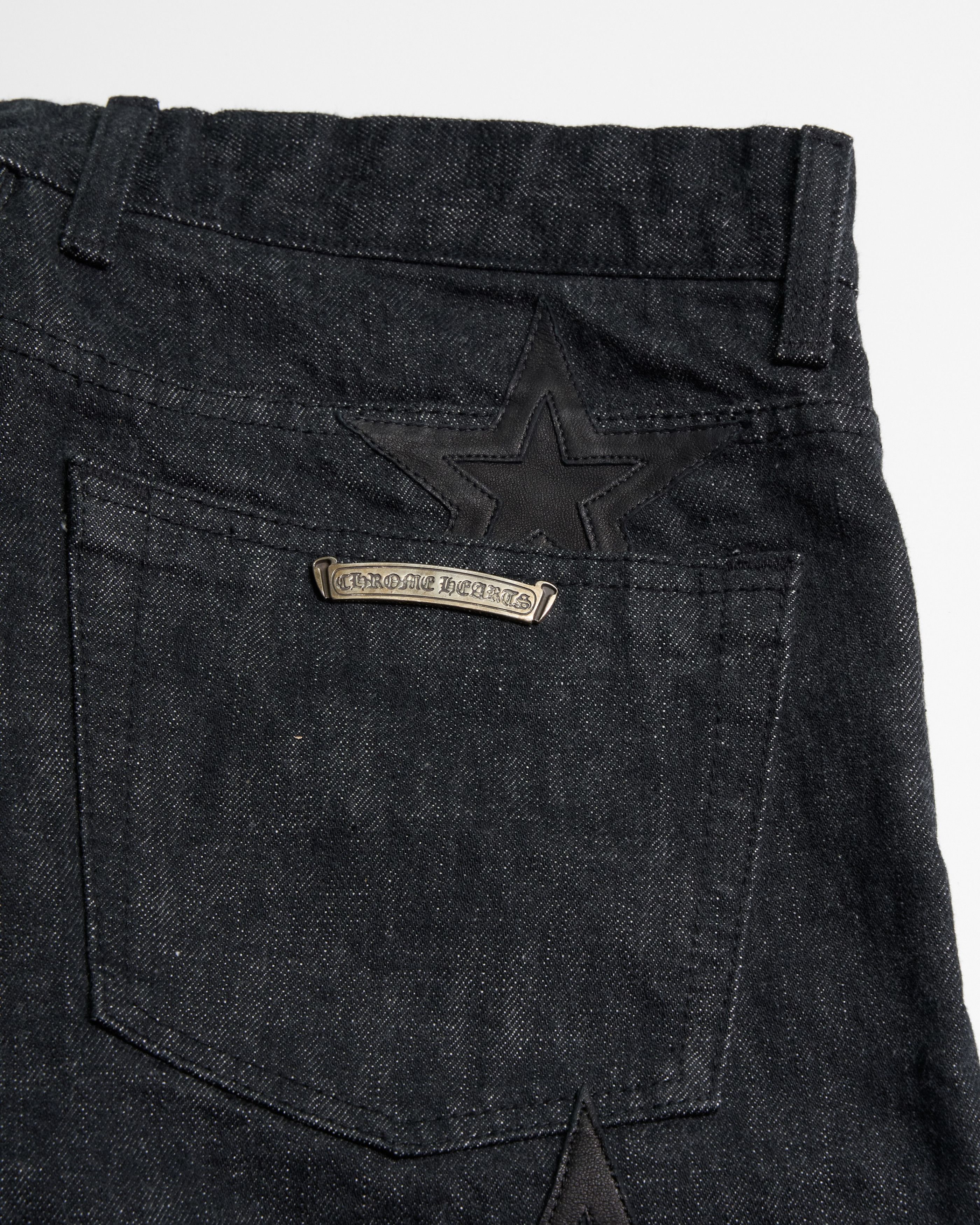 Chrome Hearts CHROME HEARTS Black Double Knee Star Patches Denim Size US 34 / EU 50 - 7 Thumbnail