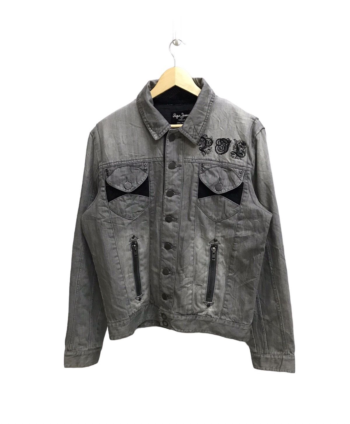image of Pepe Jeans Denim Jeans Jacket in Grey, Men's (Size Medium)