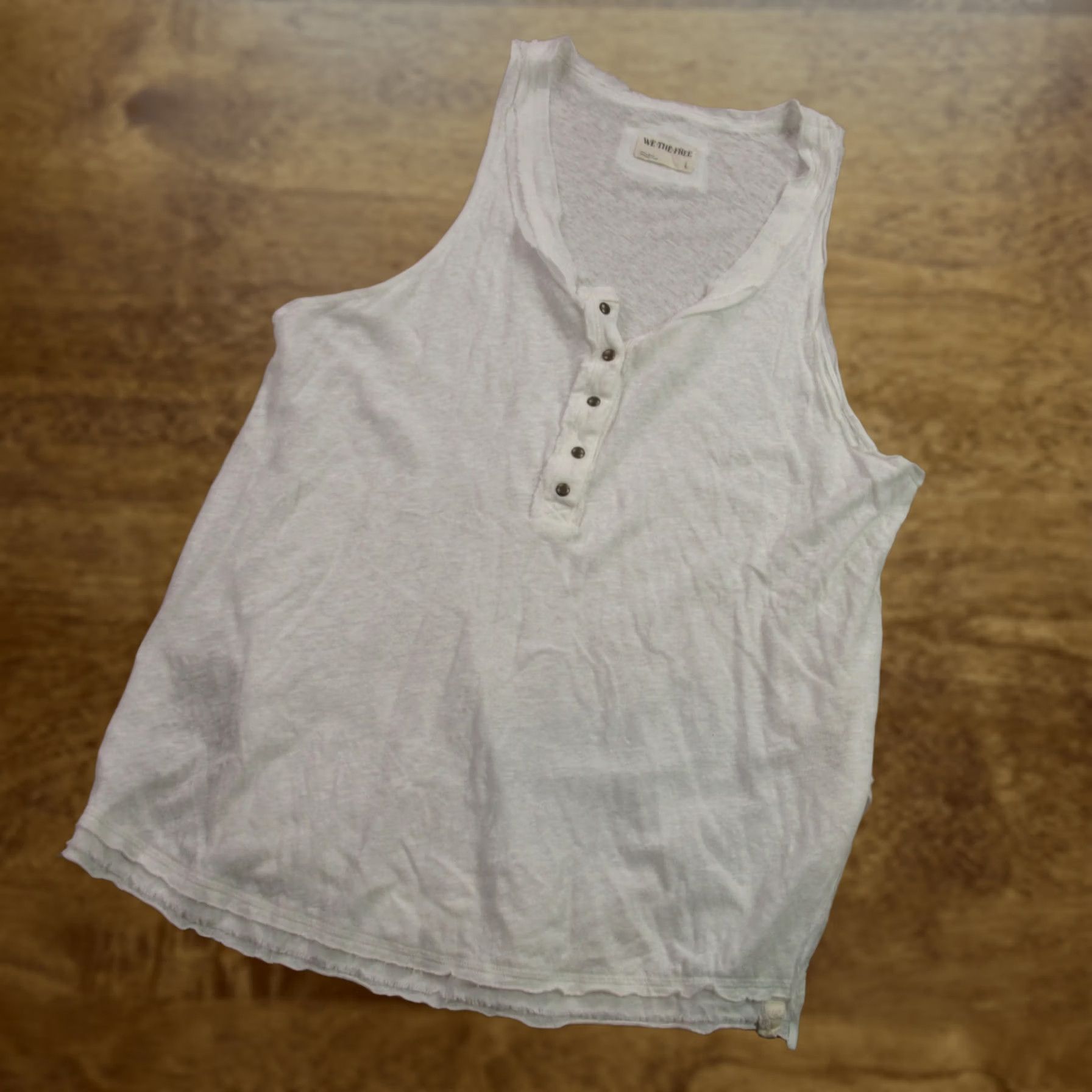 Vintage We The Free Shirt Womens Sleeveless Crew Neck White Large Casual Size L / US 10 / IT 46 - 1 Thumbnail