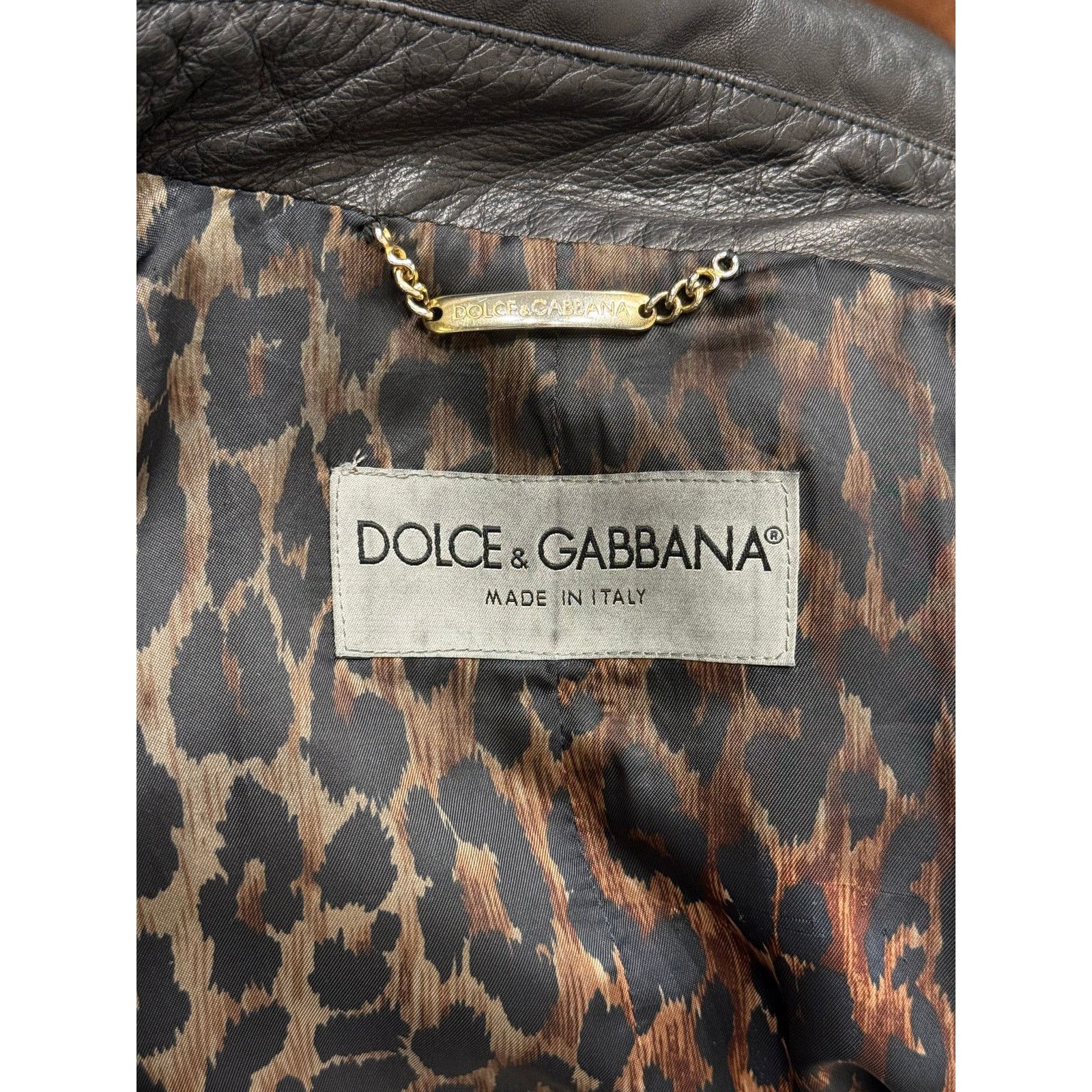 Dolce & Gabbana 2001 Dolce & Gabbana cropped leather jacket with velvet Size M / US 6-8 / IT 42-44 - 8 Thumbnail
