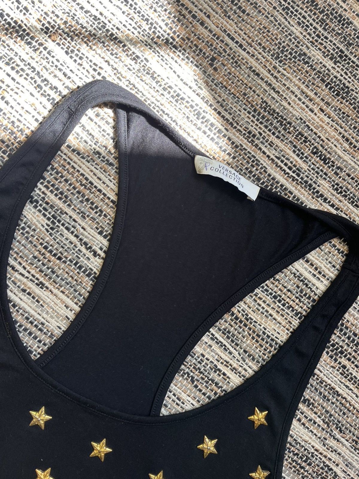 Versace Luxury Versace Collection Tank Top TShirt Black Star Logo Size S / US 4 / IT 40 - 7 Thumbnail
