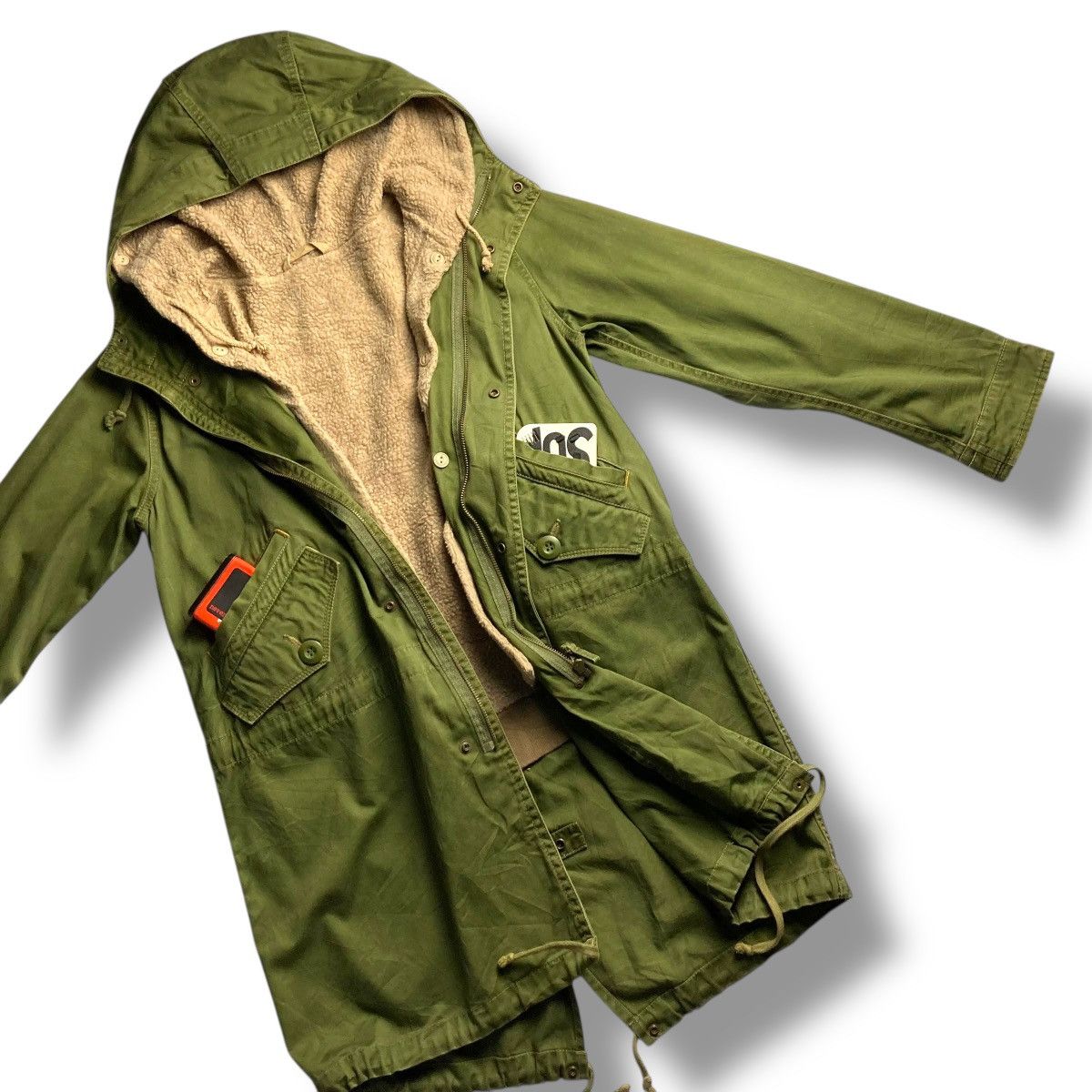Le Grande Bleu (L.G.B.) 🇯🇵 CUBE SUGAR WORKWEAR LINED FLEECE FISHTAIL PARKA JACKET Size US M / EU 48-50 / 2 - 9 Thumbnail