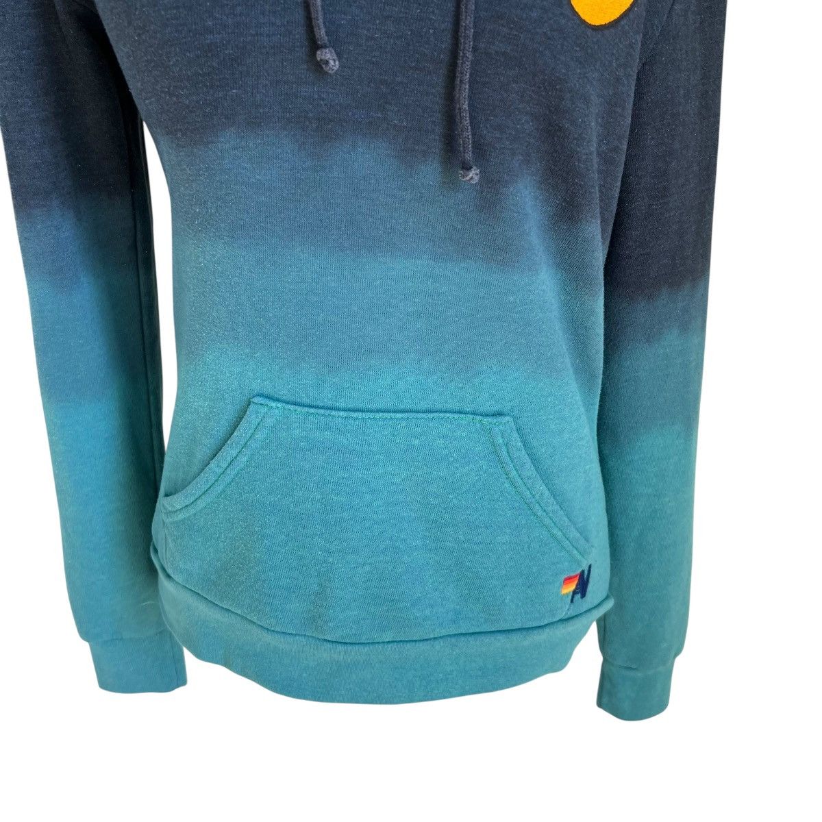 Aviator Nation Aviator Nation Teal Ombre V Neck Hoodie Size S Size S / US 4 / IT 40 - 6 Thumbnail