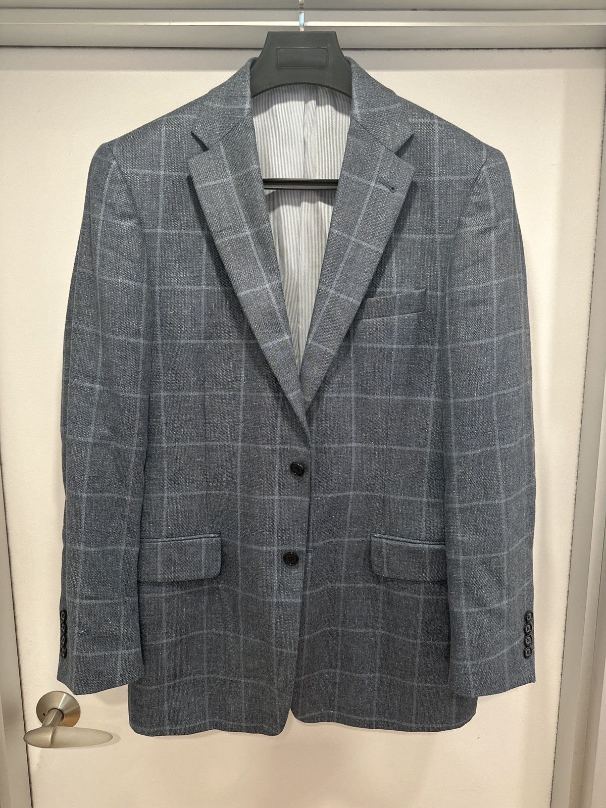 Jos. A. Bank Jos. A. Bank. Blue Windowpane Blazer Size 40L - 1 Thumbnail